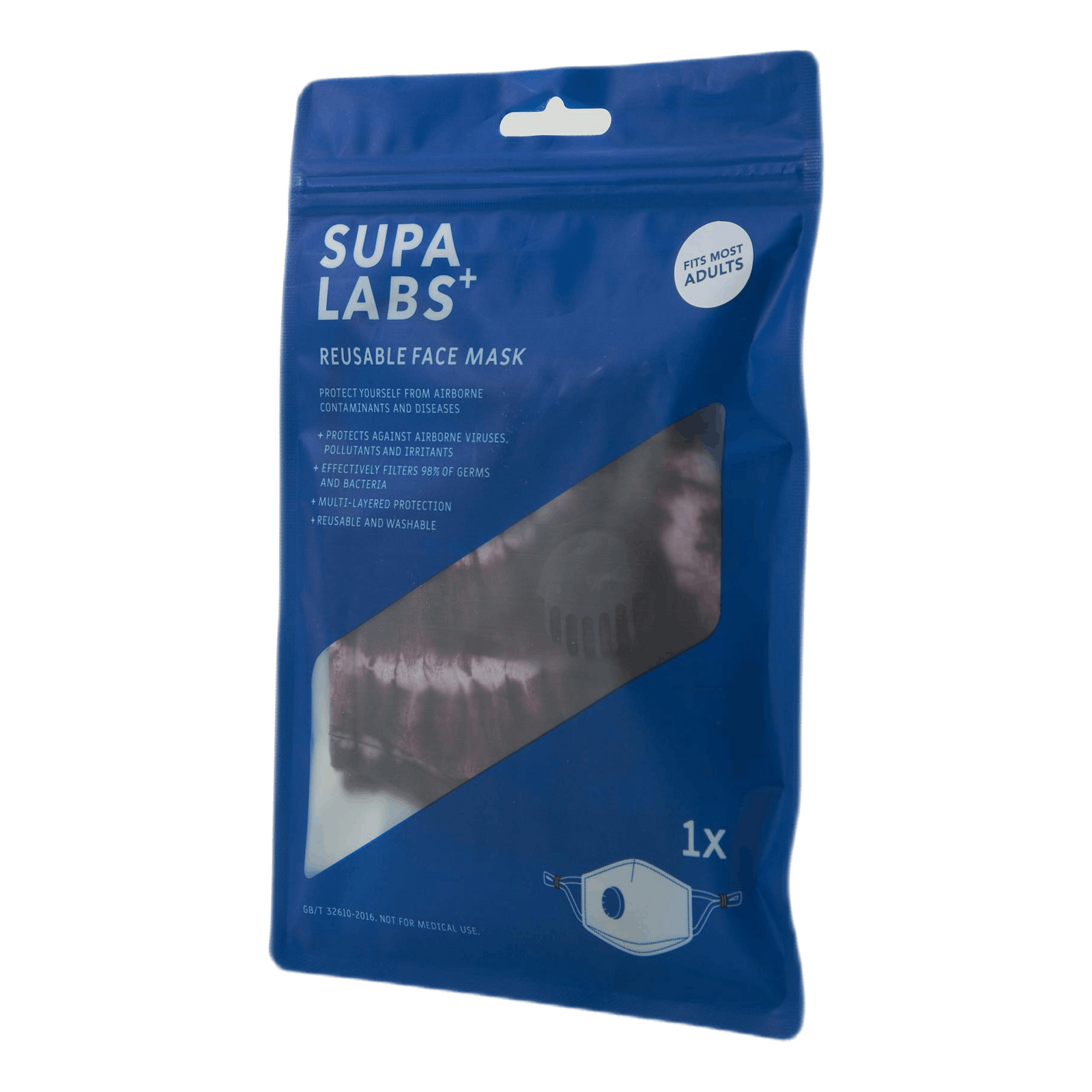 Li Adult Hero Mask Reddish Tie Reddish Tie Dye