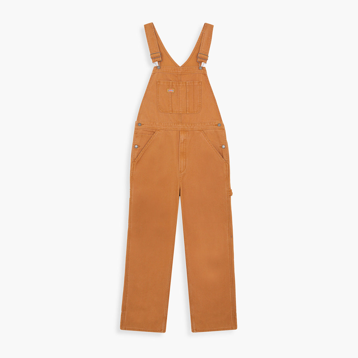 Dickies Duck Canvas Bib Stone Washed Brown Duck