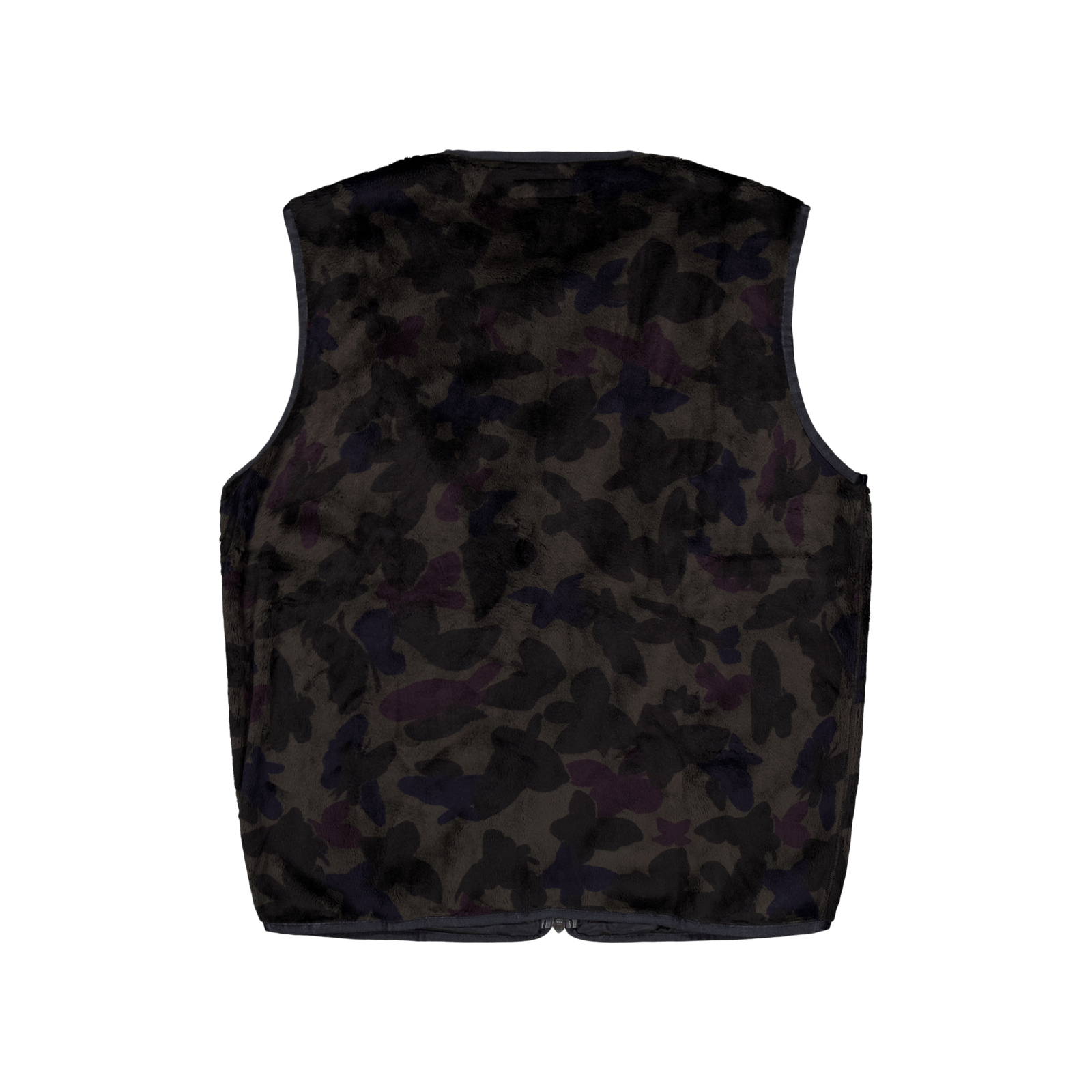 W.u. Piping Vest - Micro Fur / Charcoal