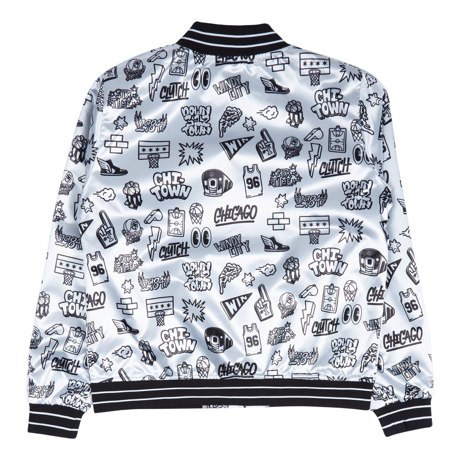 Women's Bulls Doodle Satin Jacket