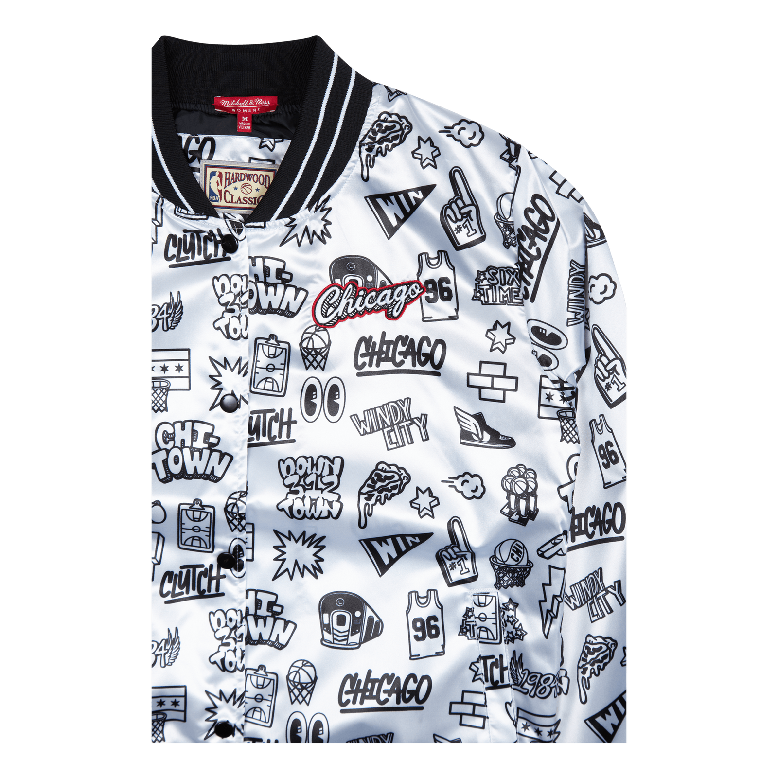 Women's Bulls Doodle Satin Jacket