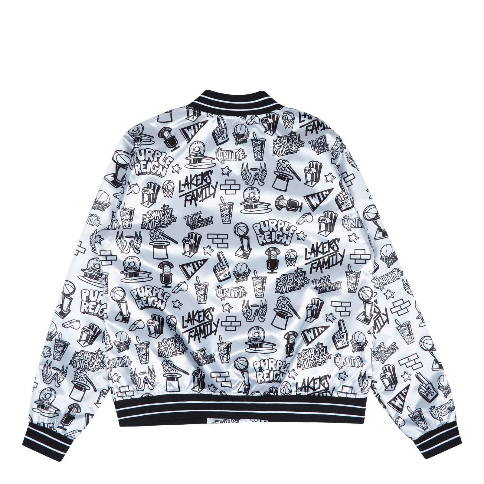 Women's Lakers Doodle Satin Jacket