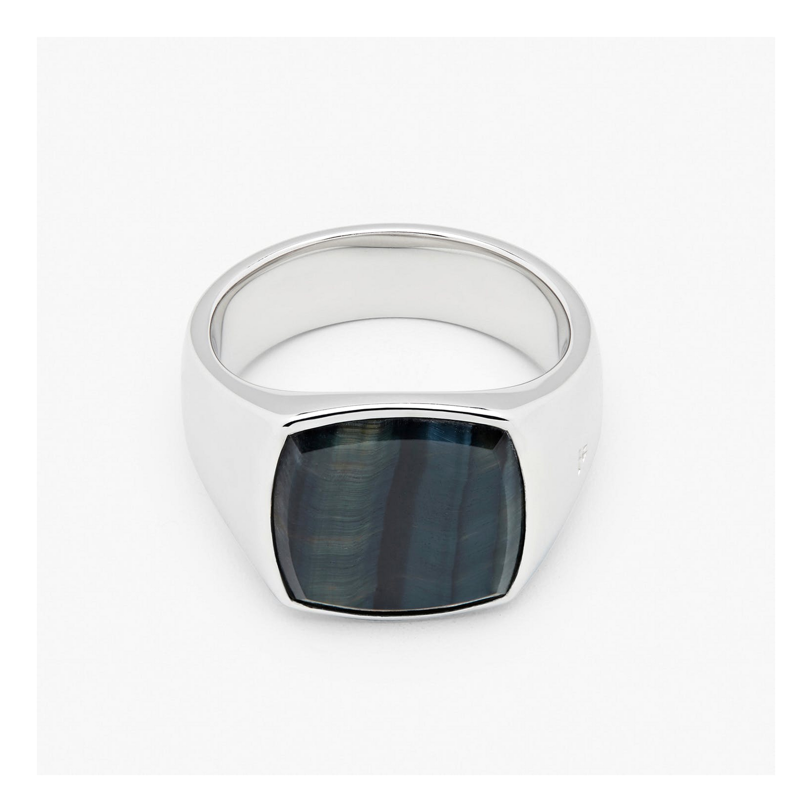 Cushion Blue Hawk Eye (m) Silver