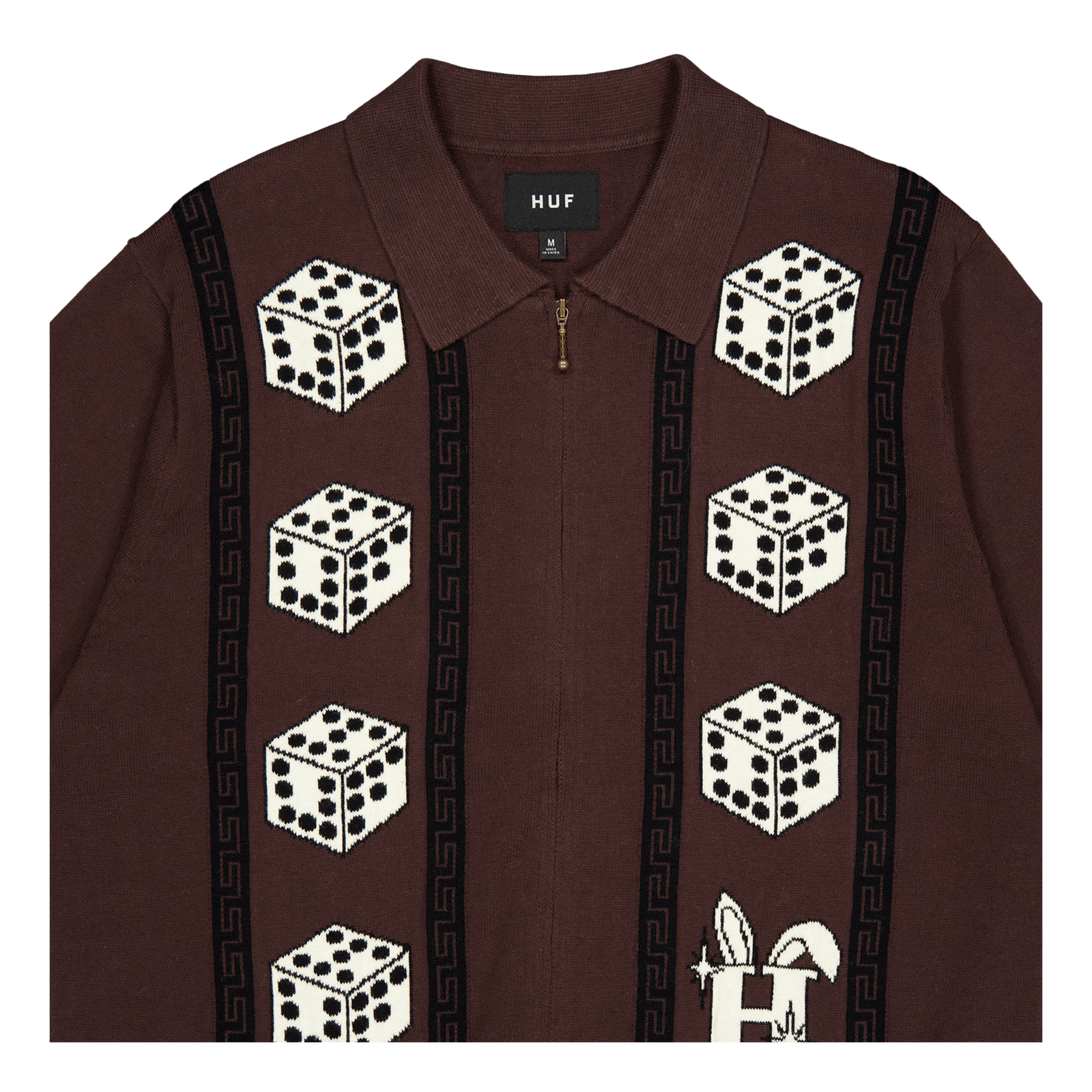 Huf X Freddie Gibbs Zip Sweate Coffe