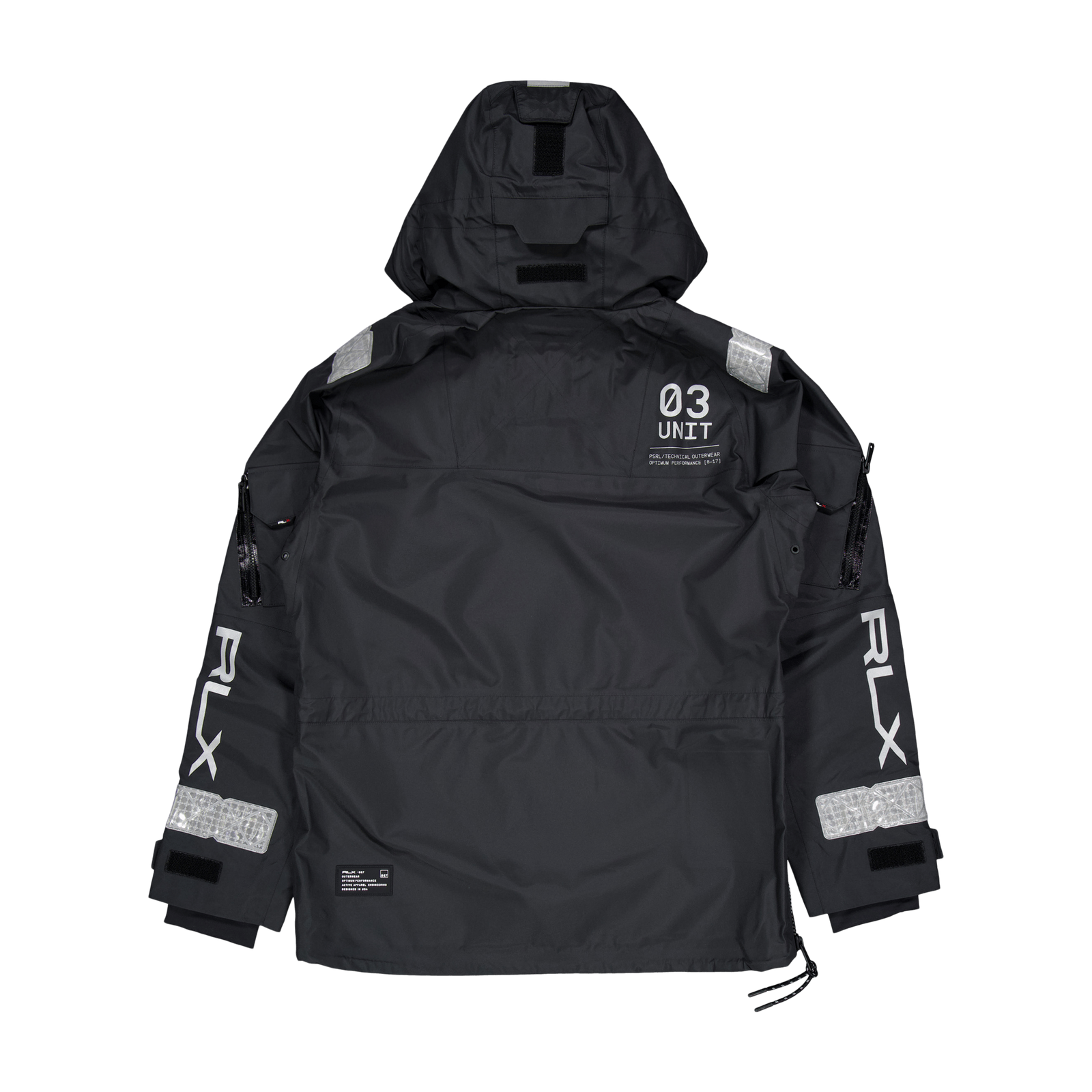 Tech Taffeta-patterson Pullove Polo Black