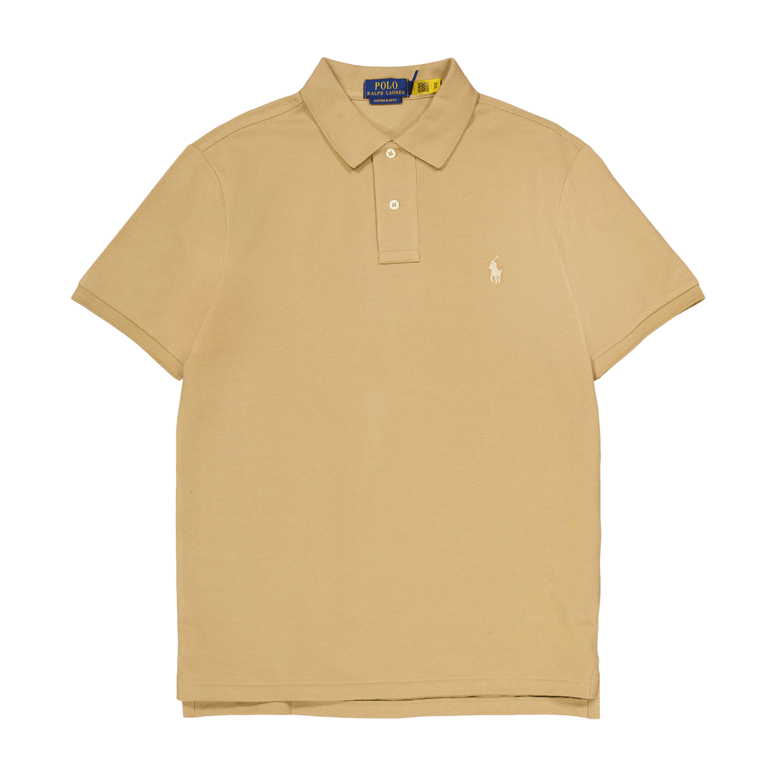 Custom Slim Fit Mesh Polo Shirt Cafe Tan