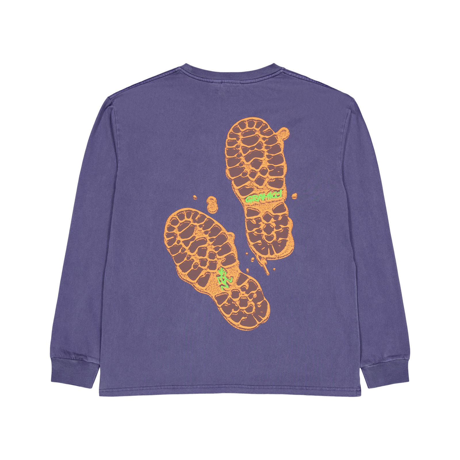 Footprints L/s Tee Navy Pigment