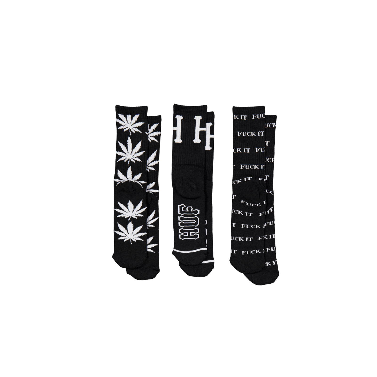 Huf Variety 3 Pack Sock Black/white