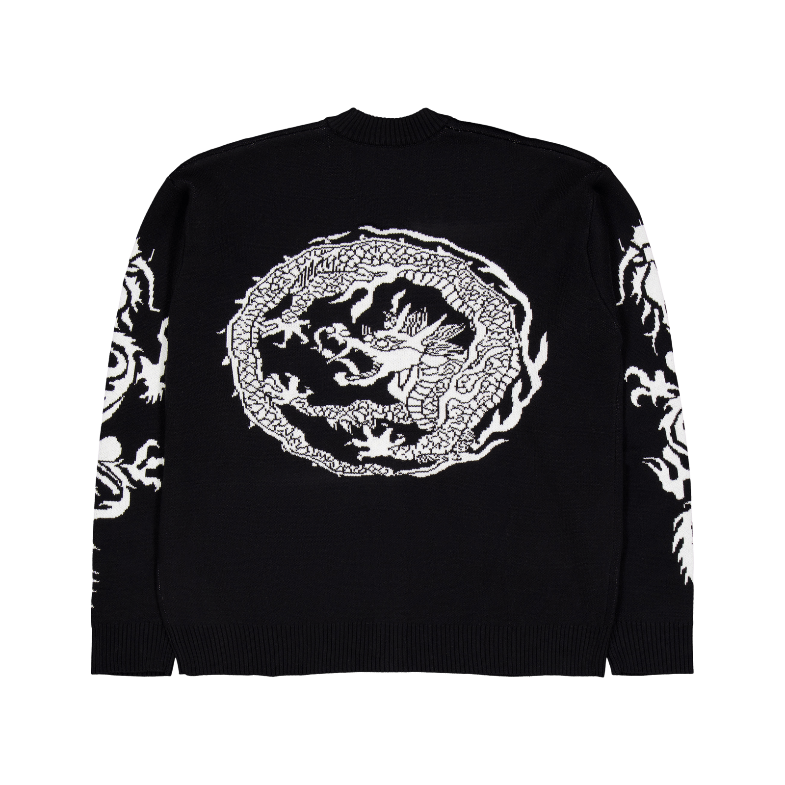 Twin Dragon Cardigan Black
