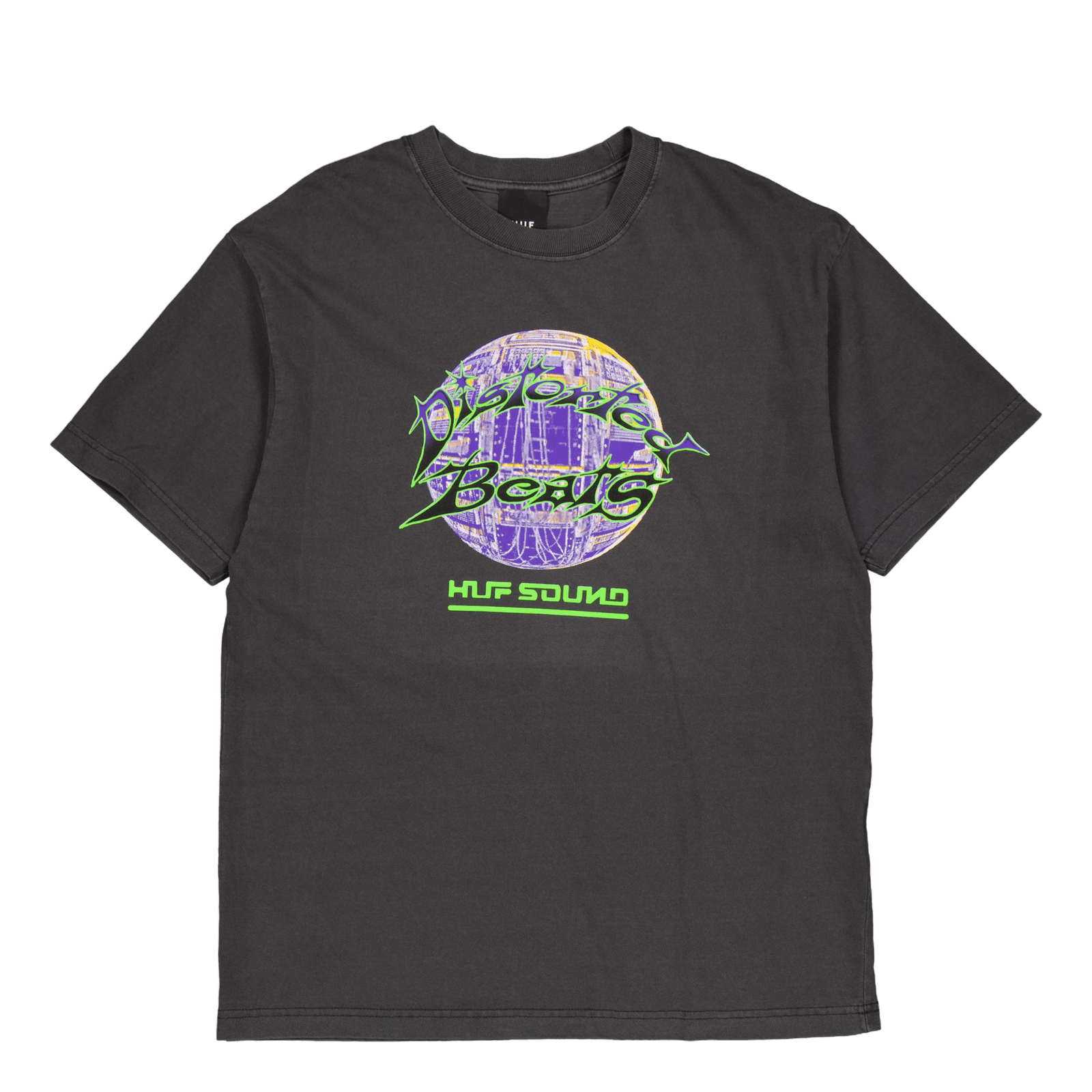 Distorted Washed S/s Tee Washed Black