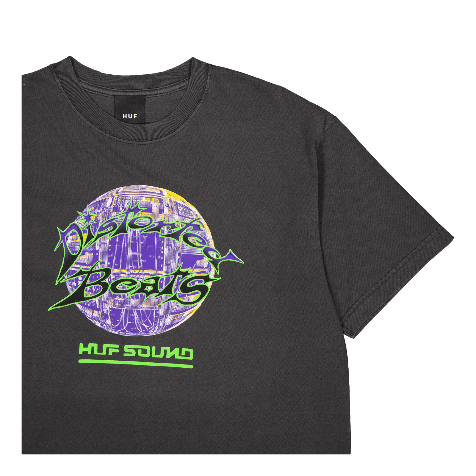 Distorted Washed S/s Tee Washed Black