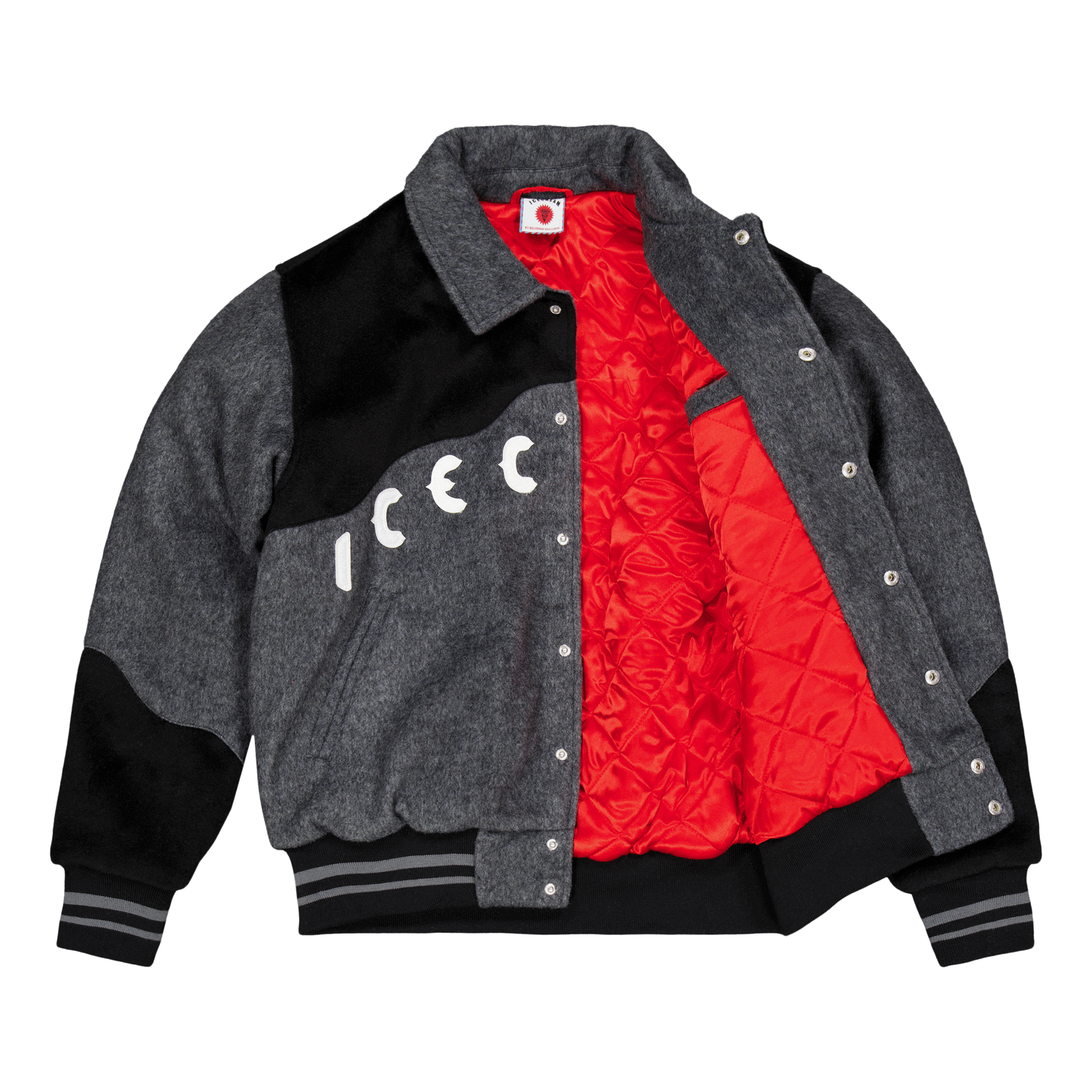 Western Varsity Jacket Grey