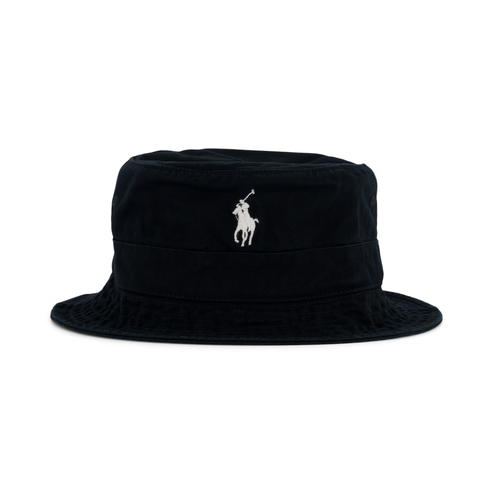 Cotton Chino Bucket Hat Polo Black