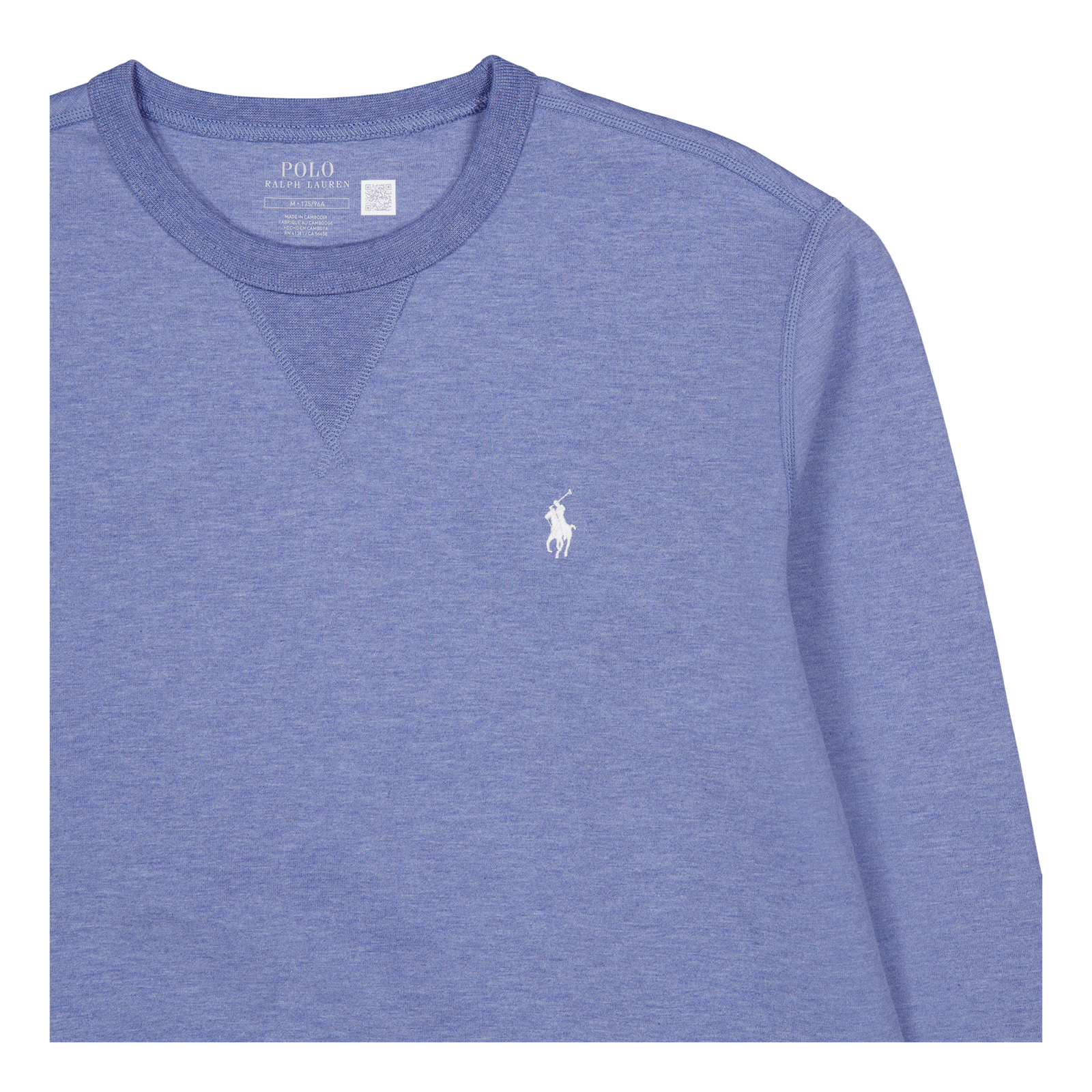 Marled Double-Knit Sweatshirt Lattice Blue Heather