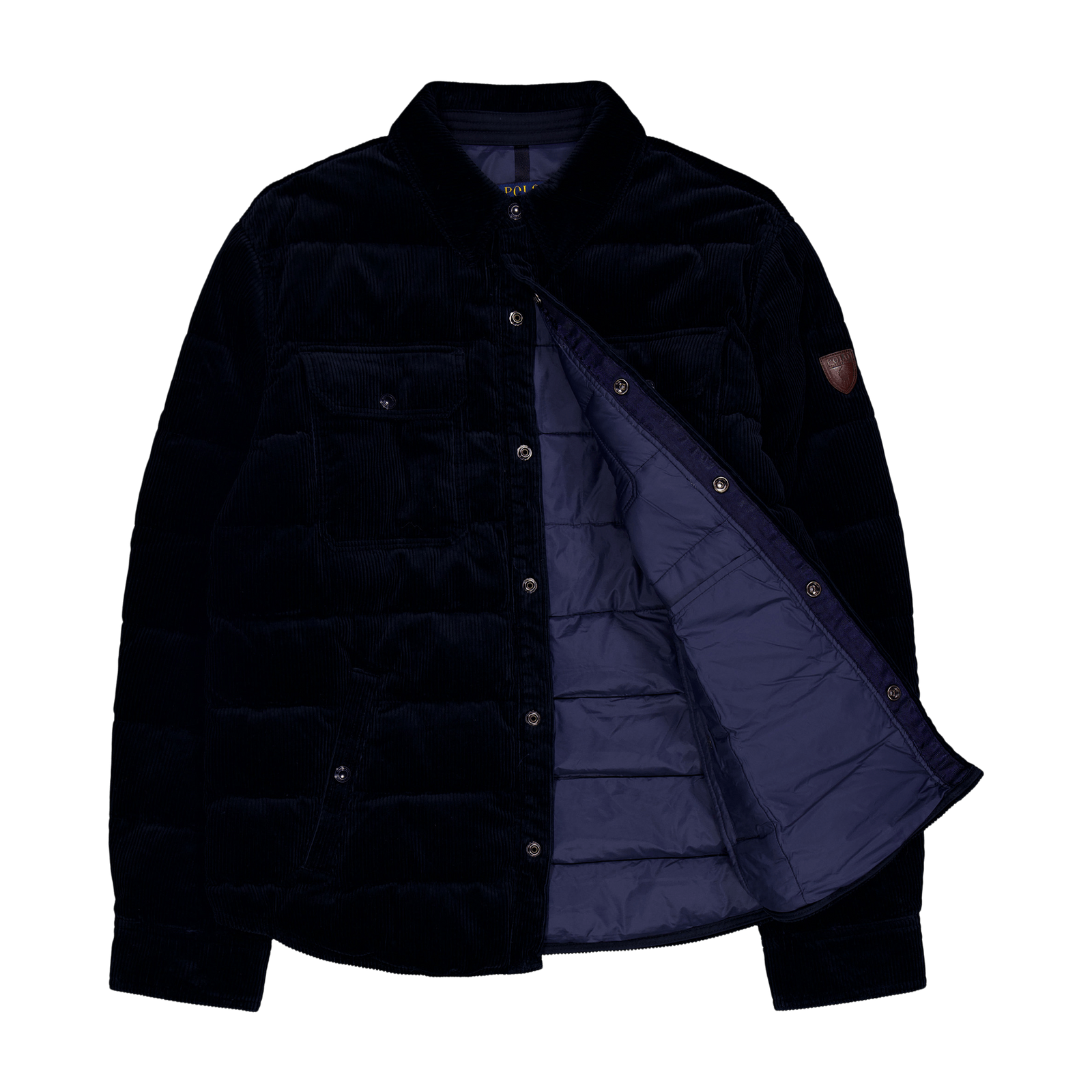 Quilted Corduroy Down Jacket Aviator Navy