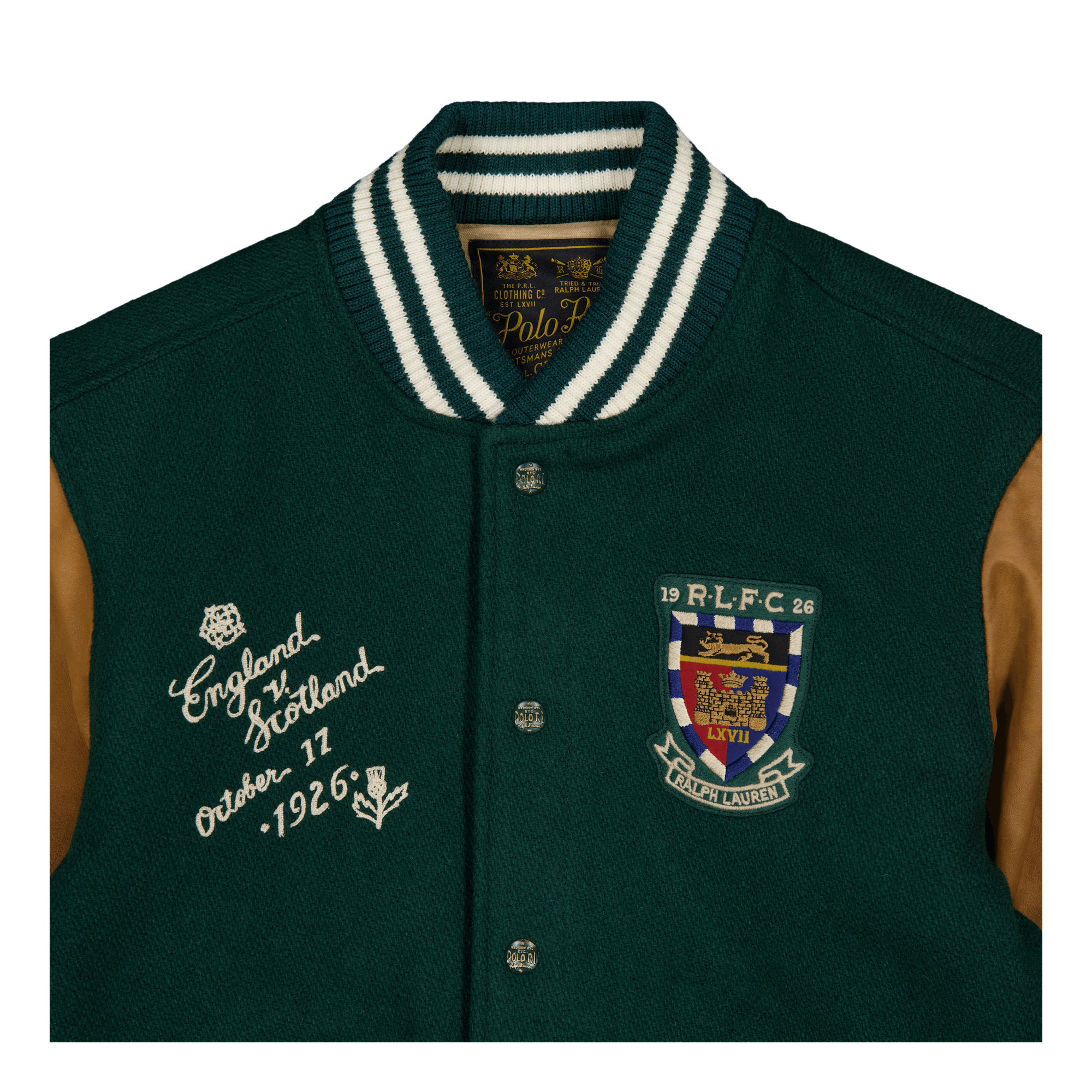 Varsity-Inspired Jacket Moss Agate
