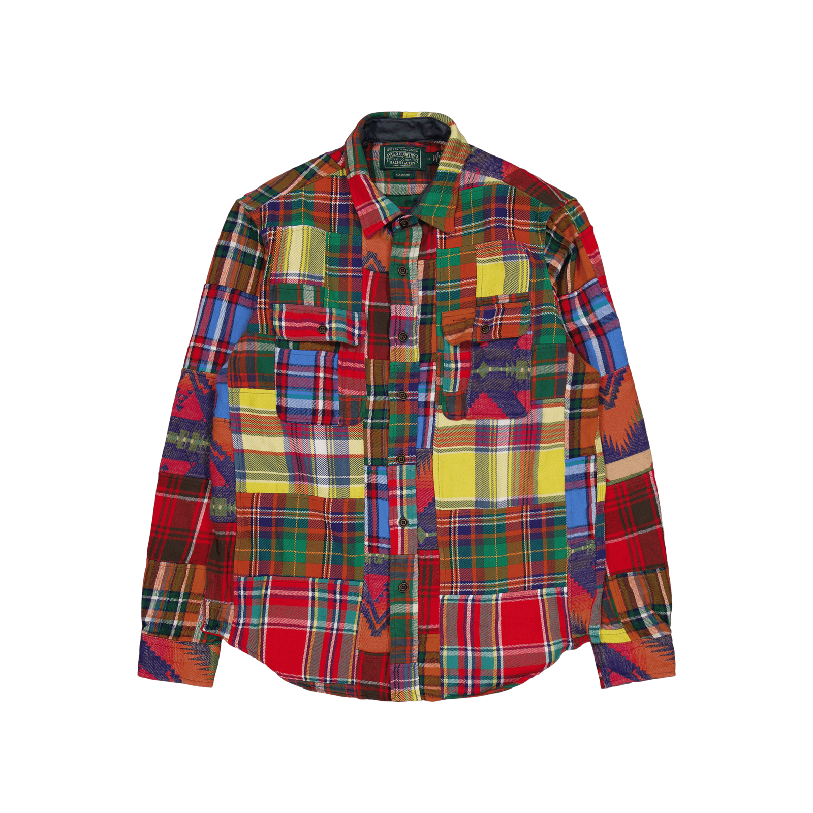 Classic Fit Patchwork Flannel Workshirt 6198 Adirondack Patchwork