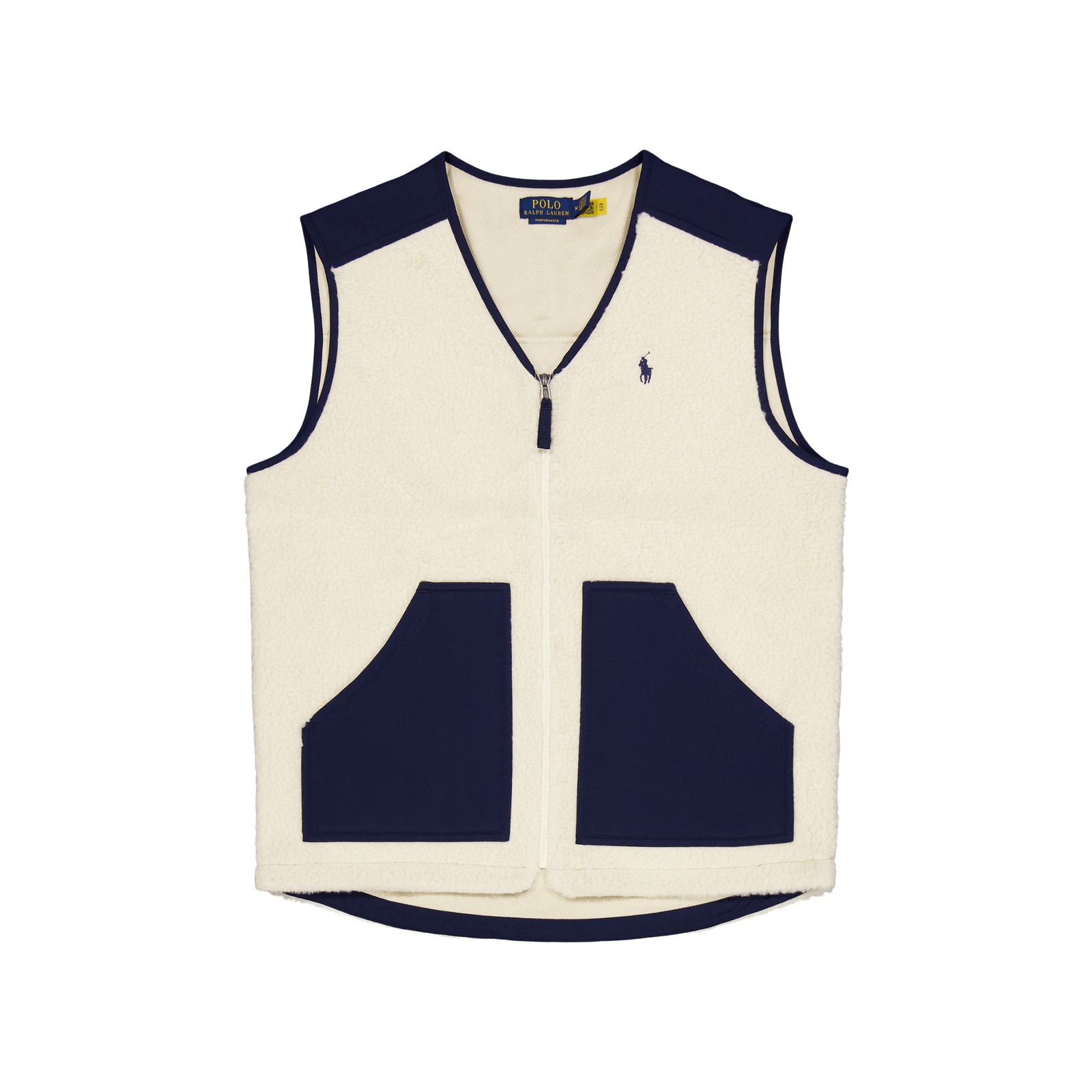 Wind-Blocking Hybrid Vest Wintercream / Newport Navy