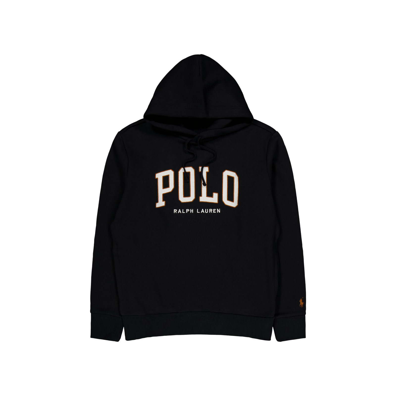 The RL Fleece Logo Hoodie Polo Black