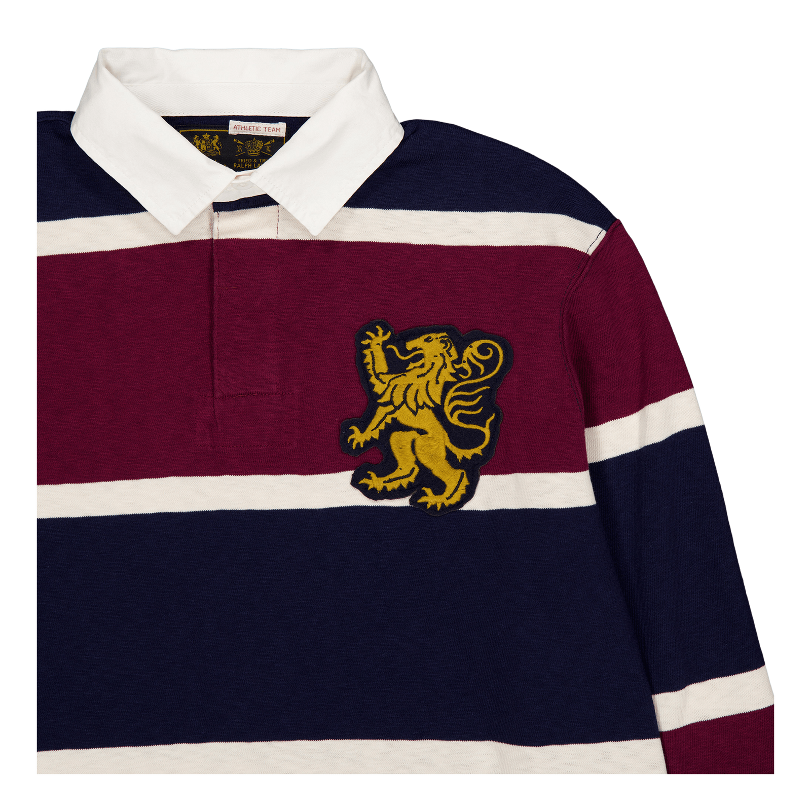 Classic Fit Striped Jersey Rugby Shirt Classic Wine Multi