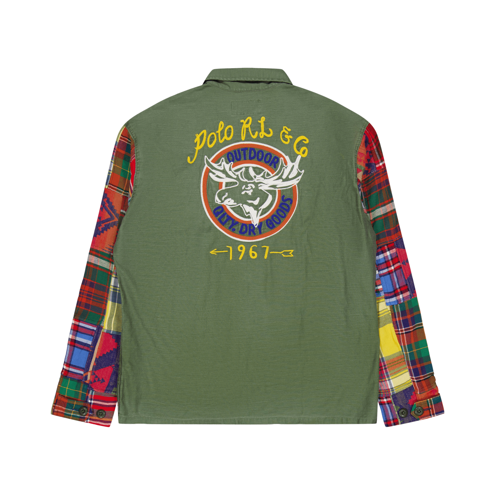 Custom Fit Contrast-Sleeve Workshirt 6201 Military Mash Up