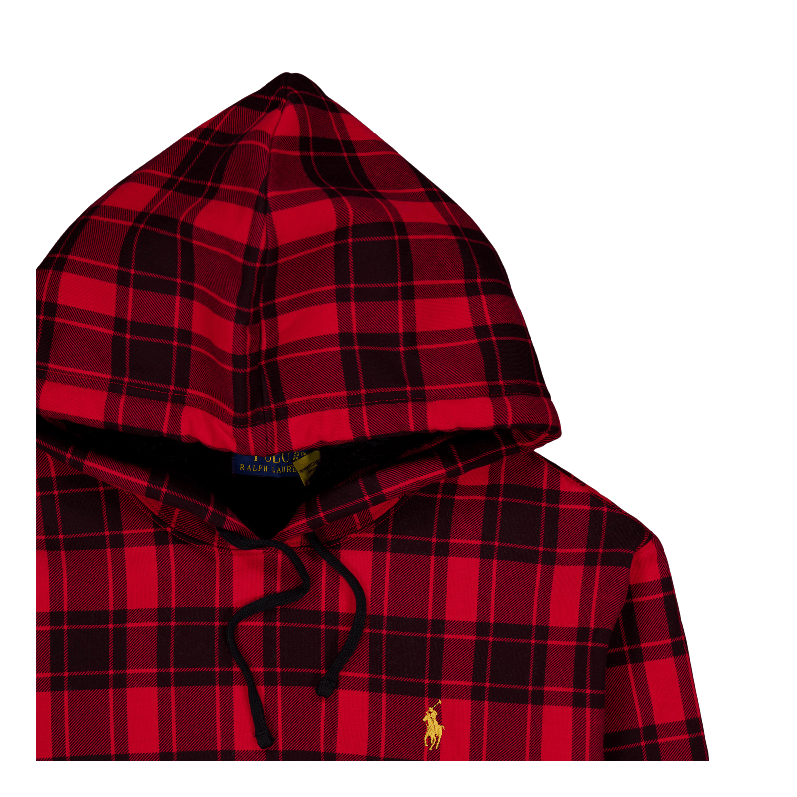 Plaid Pile Fleece Hoodie Martin Red