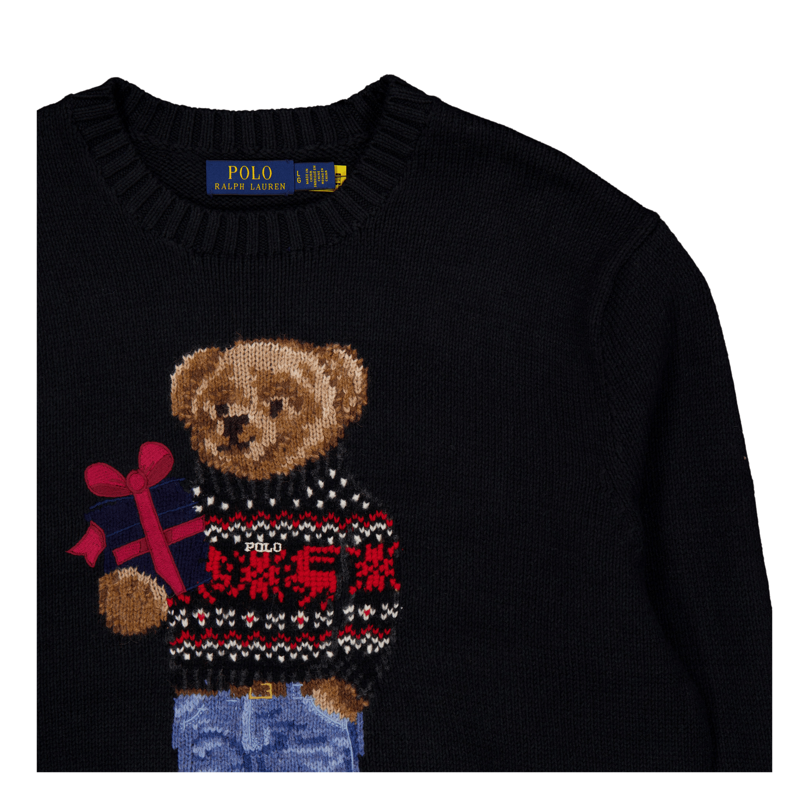 Polo Bear Cotton-Cashmere Sweater Polo Black