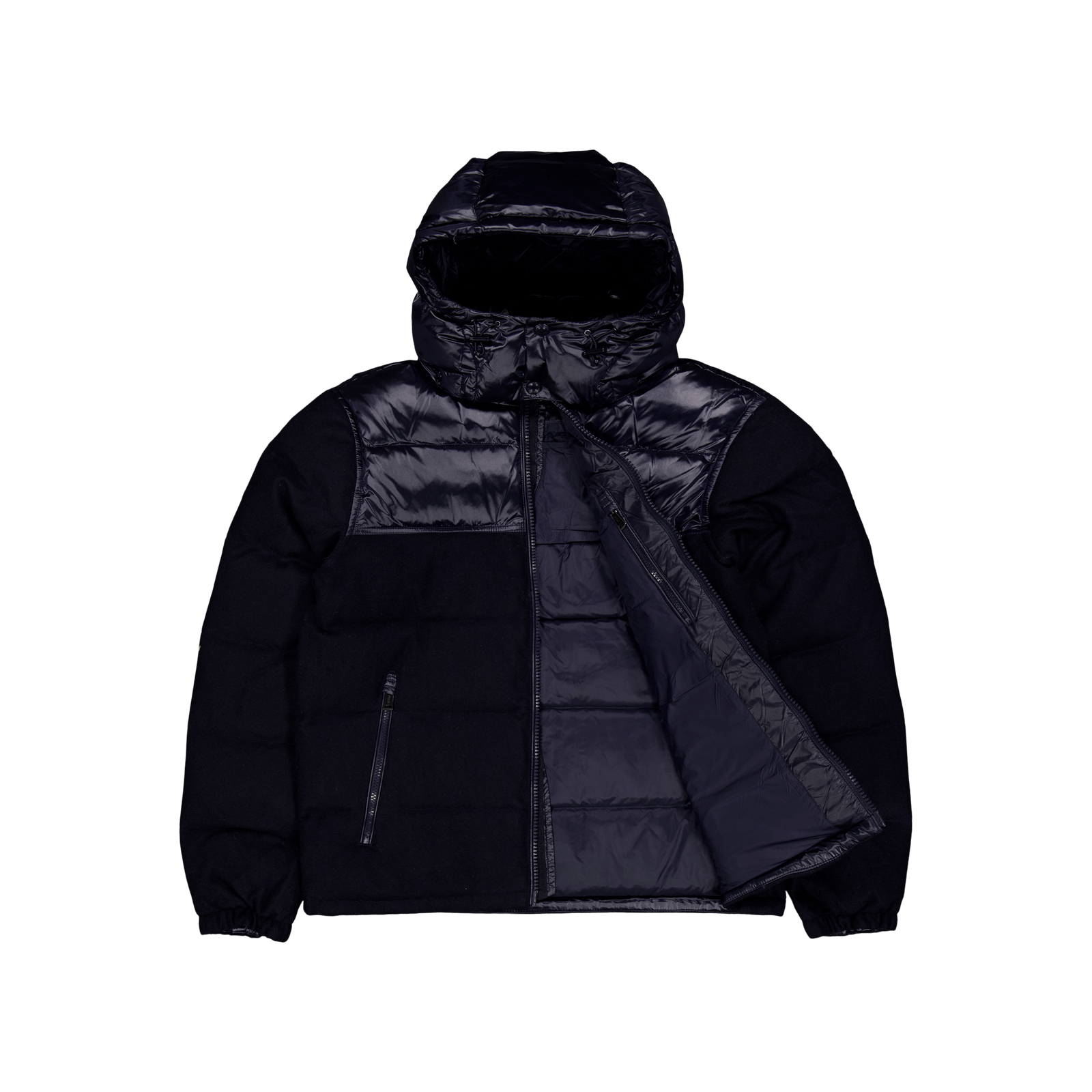 Water-Resistant Hybrid Down Jacket Collection Nvy Glsy/Navy Wl