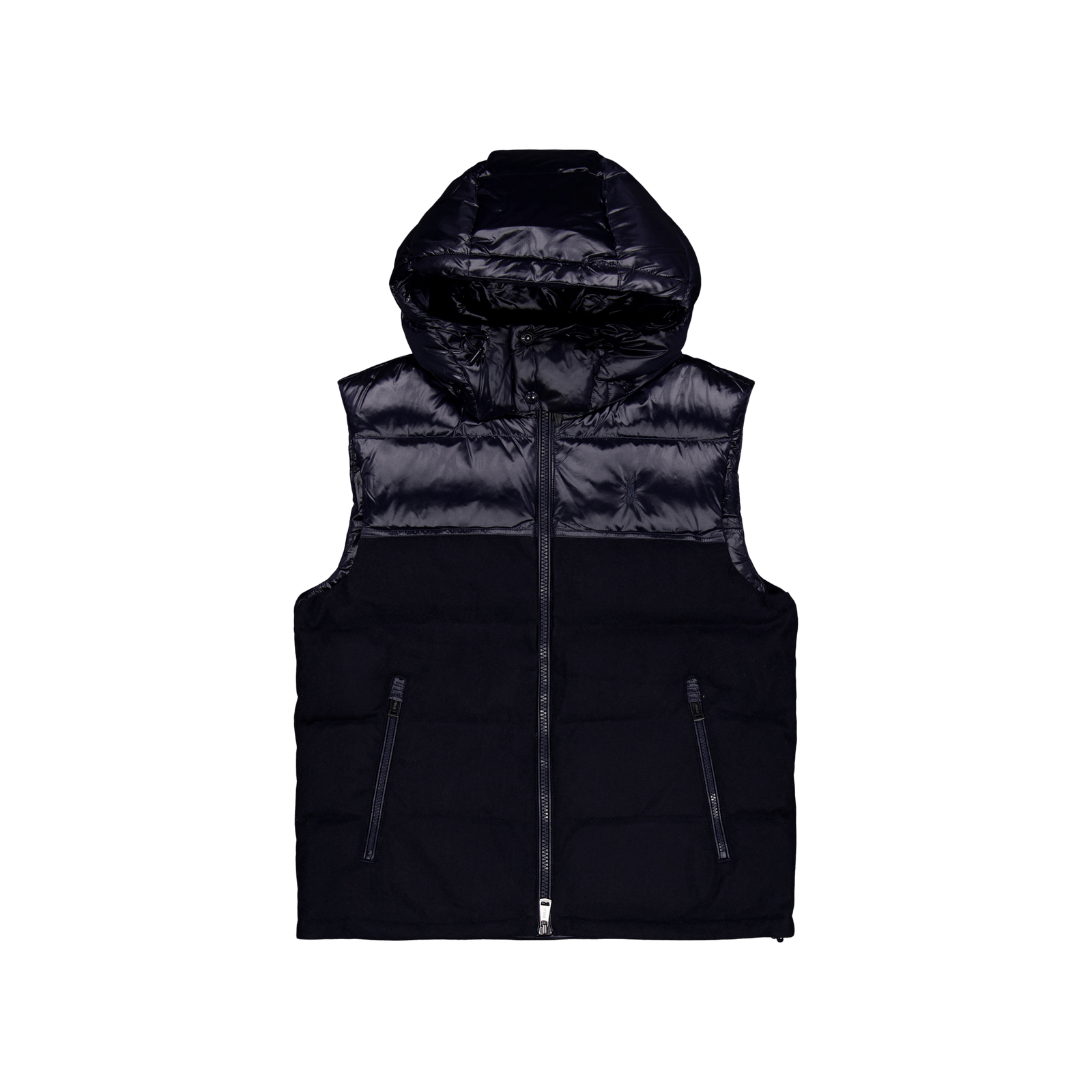 Water-Resistant Hybrid Down Vest Collection Nvy Glsy/Navy Wl