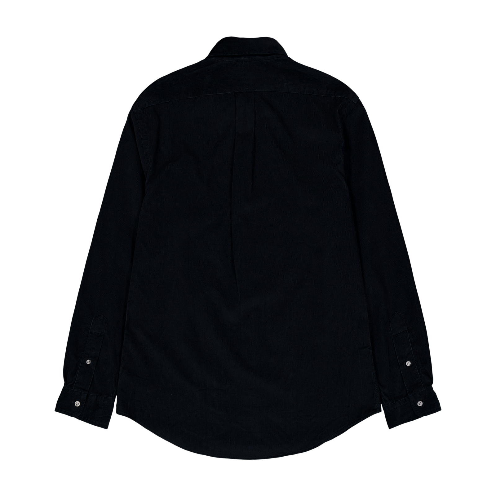 Custom Fit Corduroy Shirt Polo Black