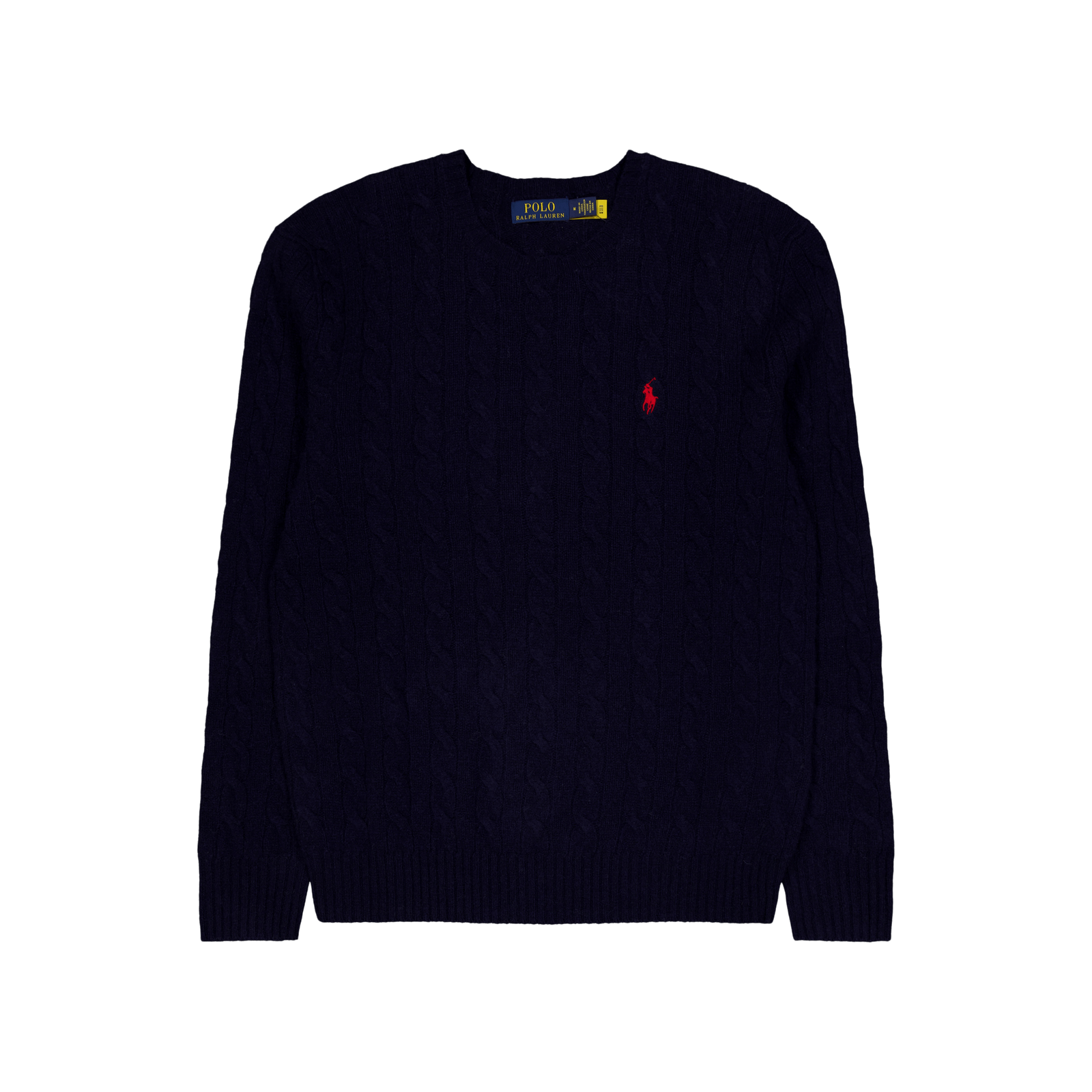 Cable-Knit Wool-Cashmere Sweater Hunter Navy