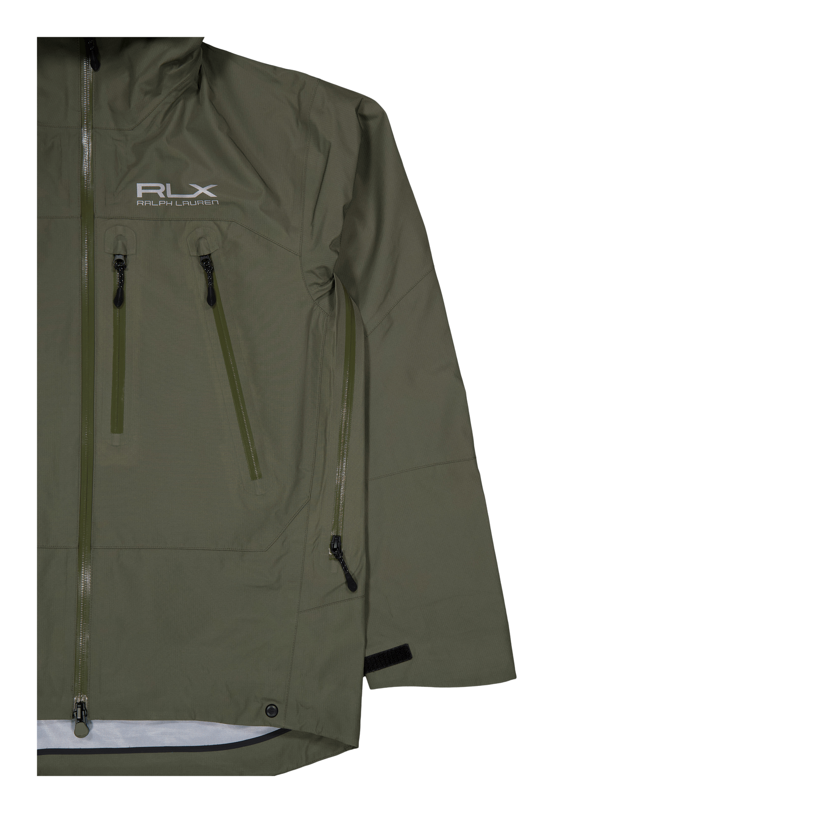 Water-Repellent Hooded Jacket Fossil Green