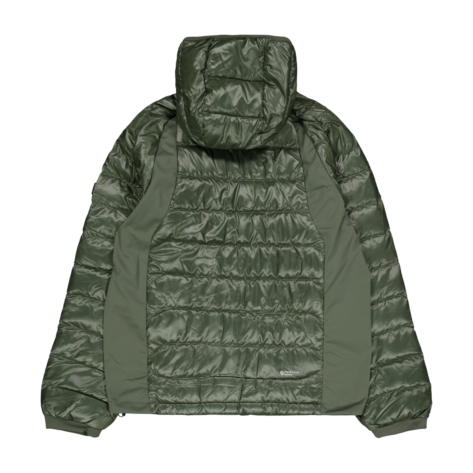 Water-Repellent Hybrid Down Jacket Fossil Green