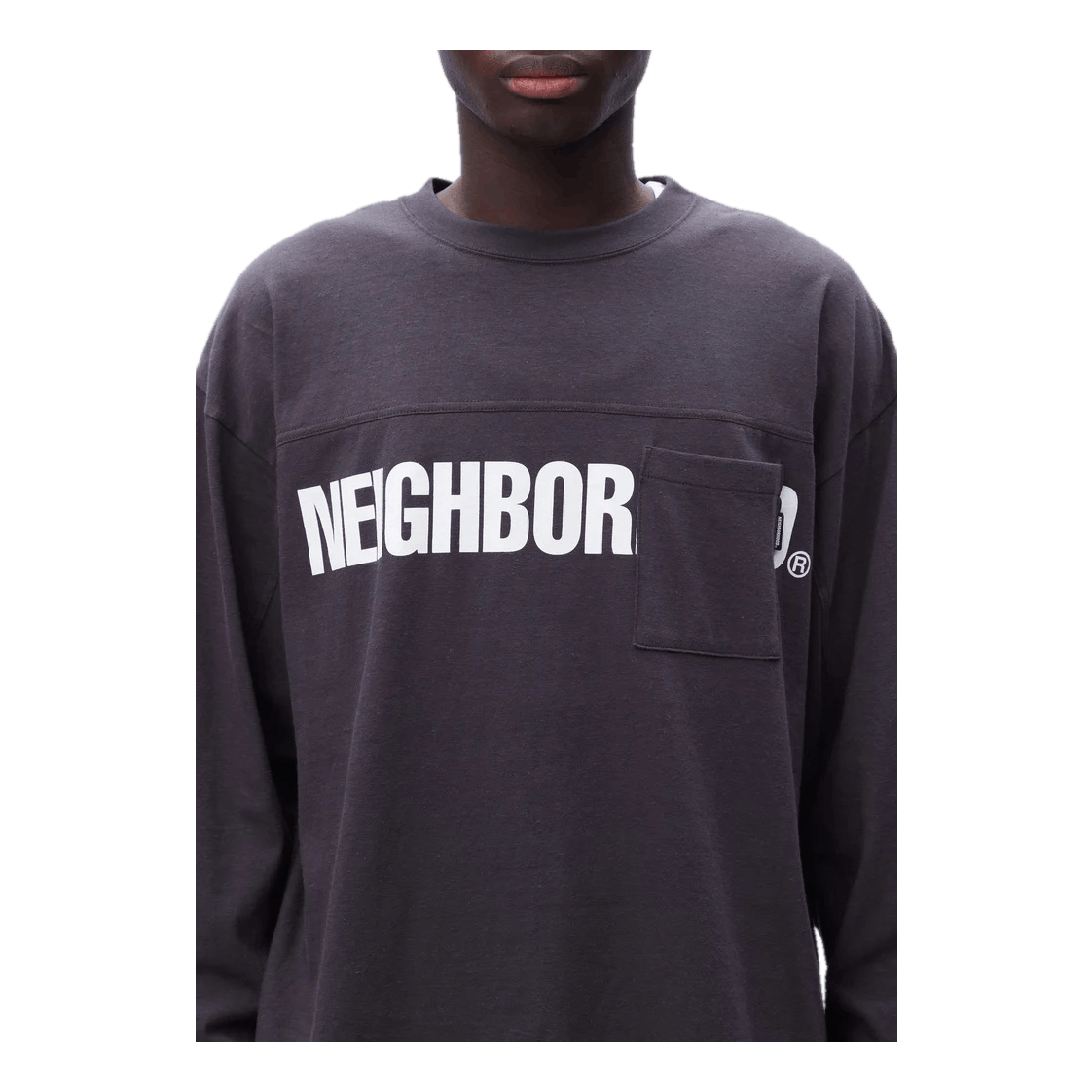 Logo Print Crewneck Ls Black