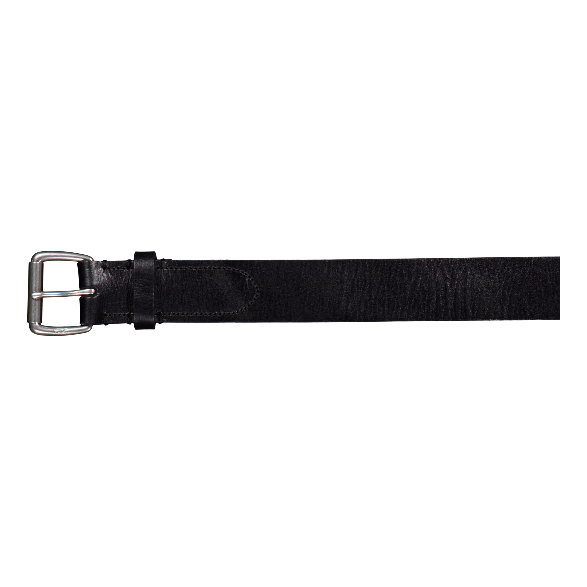 Tumbled Leather Belt Black