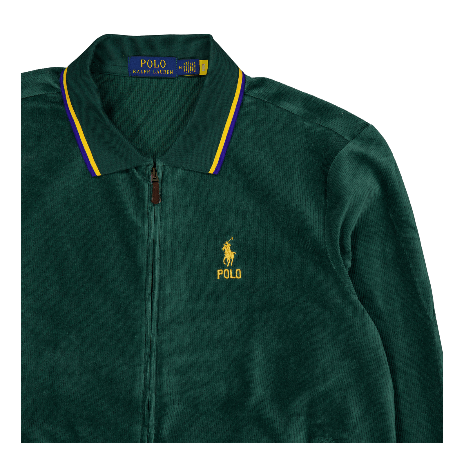 Polo Ralph Lauren Corduroy Full Zip Track Jacket 001 Moss Agate