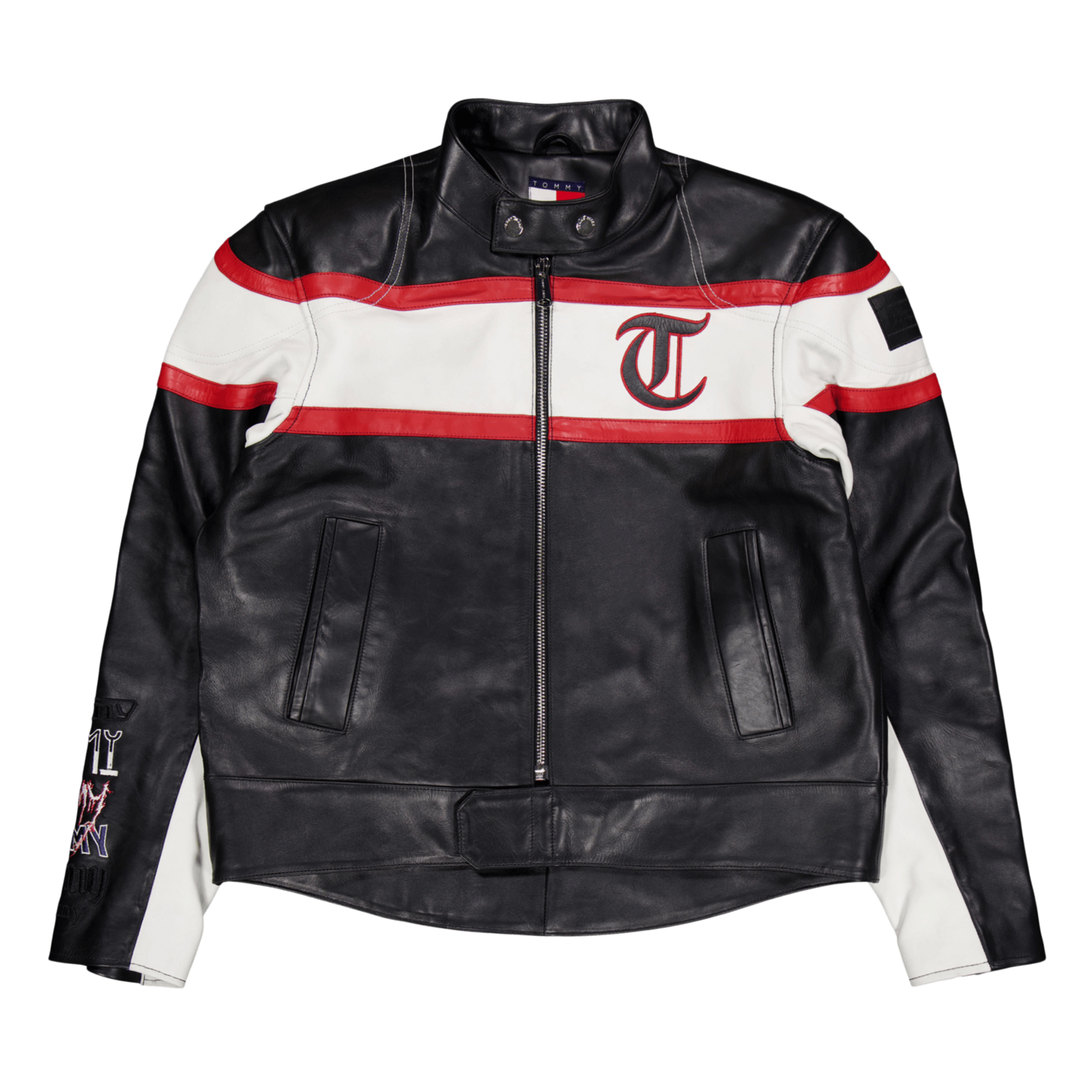 Tjcu Leather Biker Jacket Black