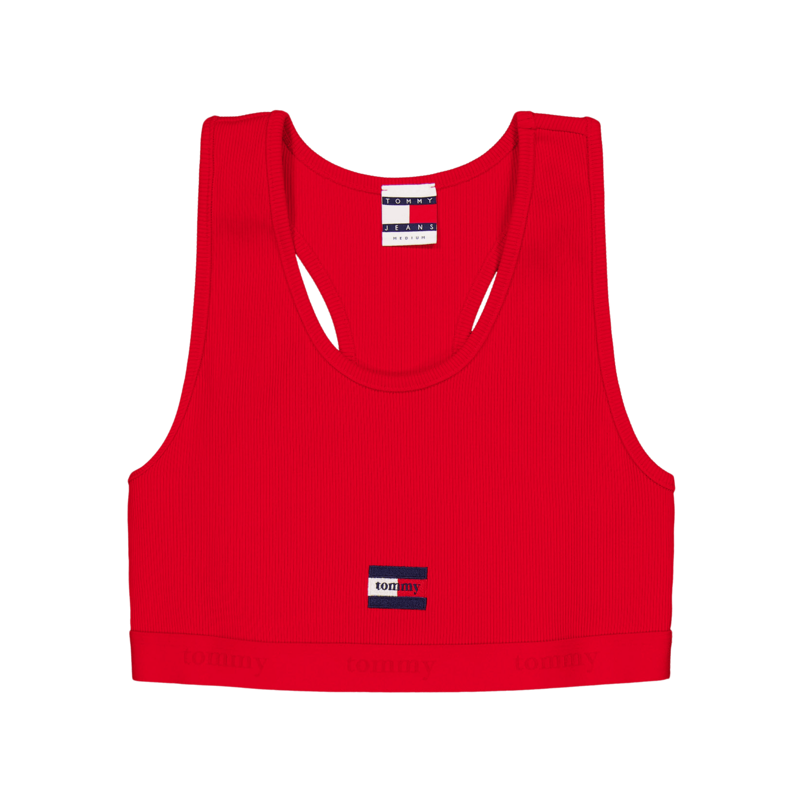 Tjcw Ess Rib Jersy Bra Top Deep Crimson