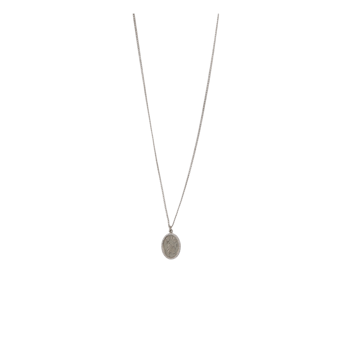 Chain Necklace With Fly Paved Silver