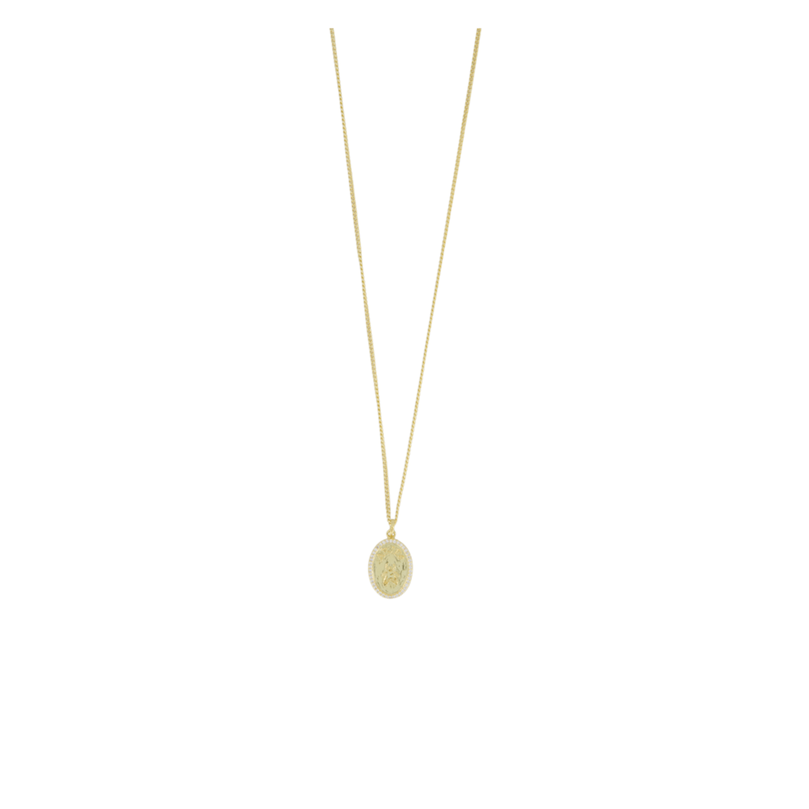 Chain Necklace With Fly Paved Gold