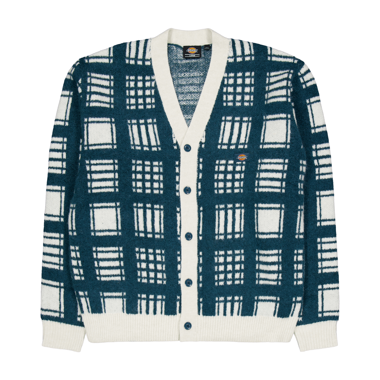 Galva Chk Cardigan Ecru