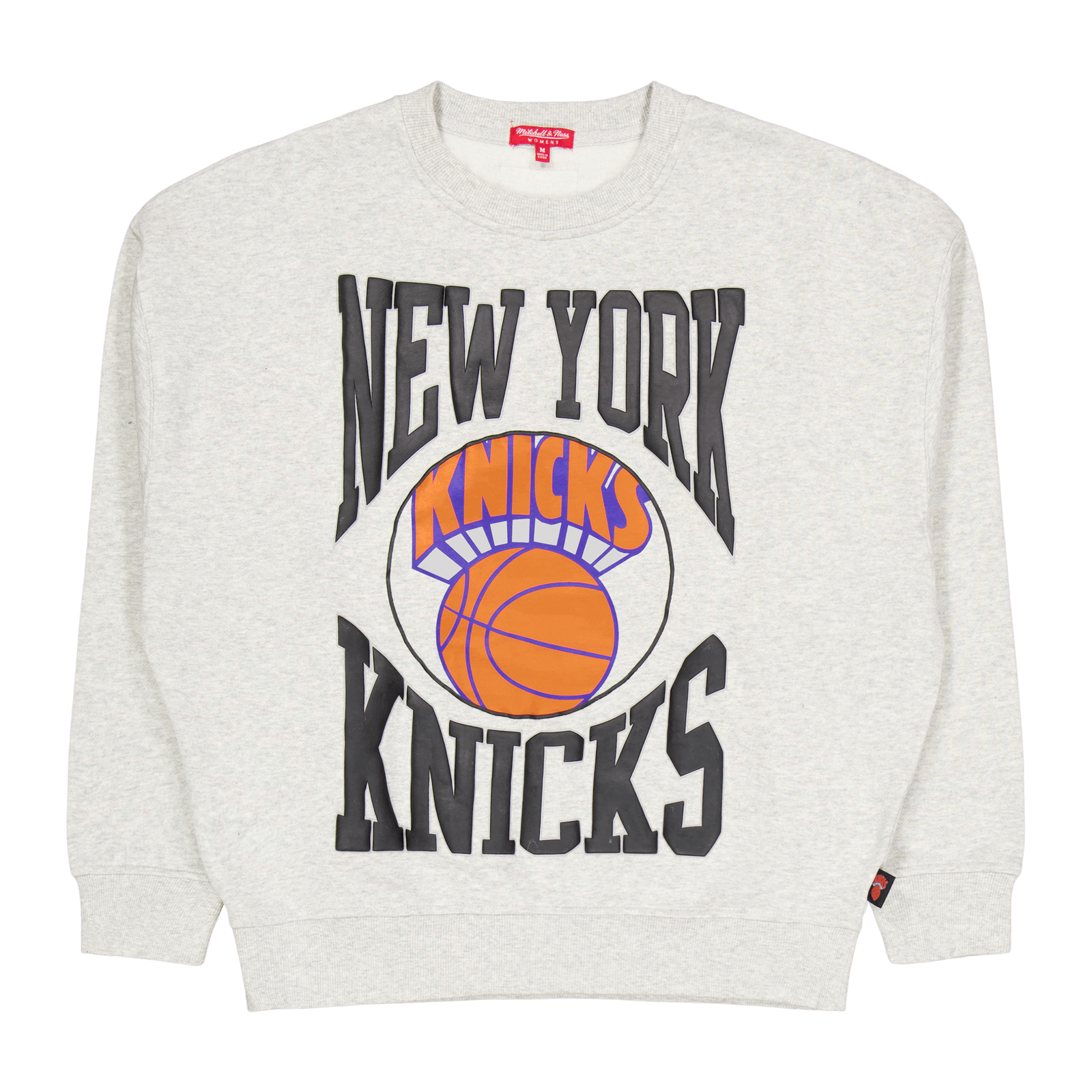 Knicks Womens Logo Lt Crew 3.0 Grey Heather