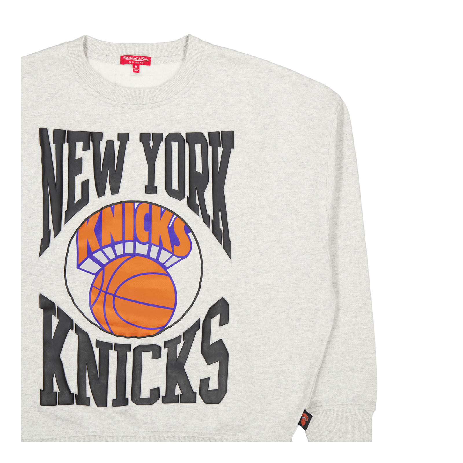 Knicks Womens Logo Lt Crew 3.0 Grey Heather