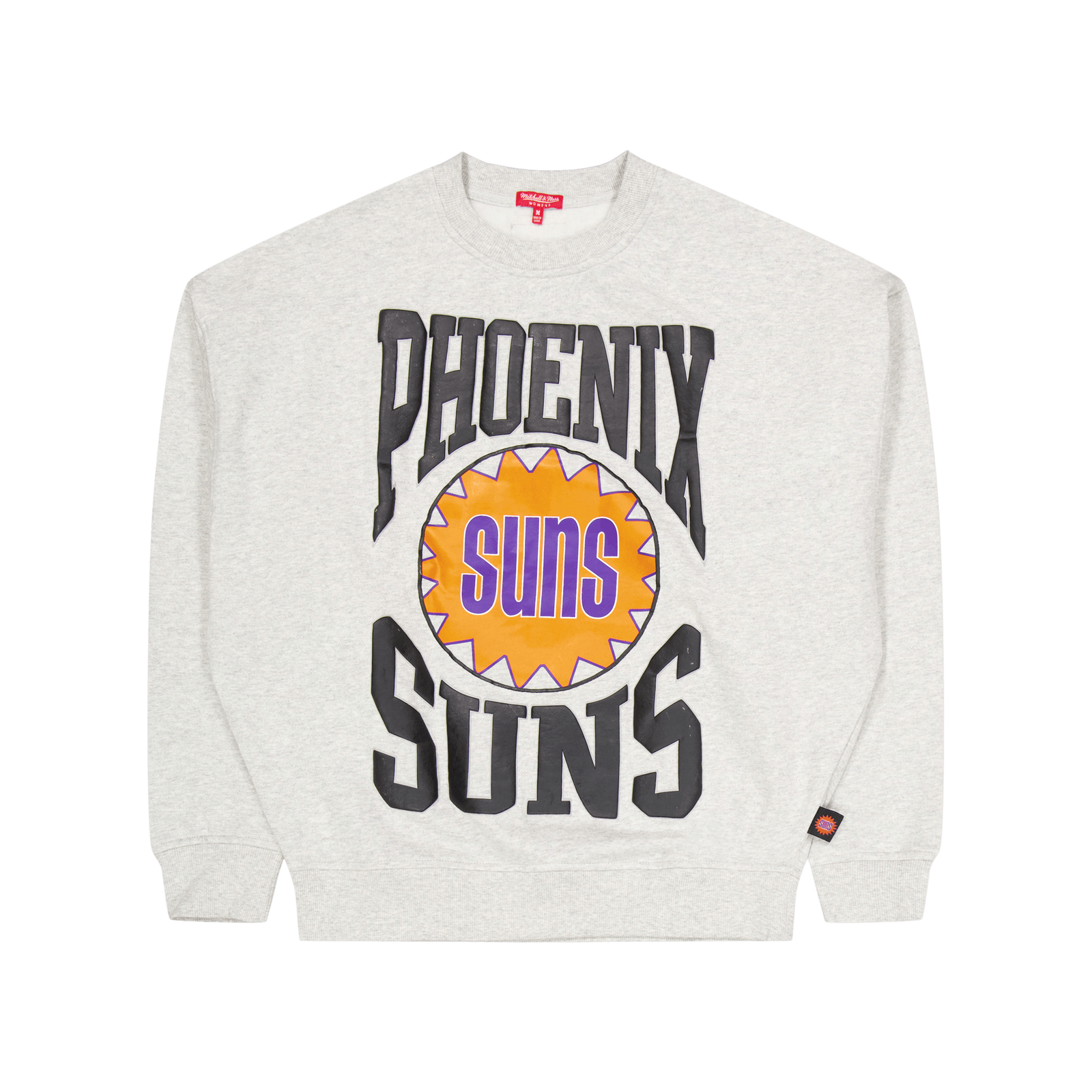 Suns Womens Logo Lt Crew 3.0 Grey Heather