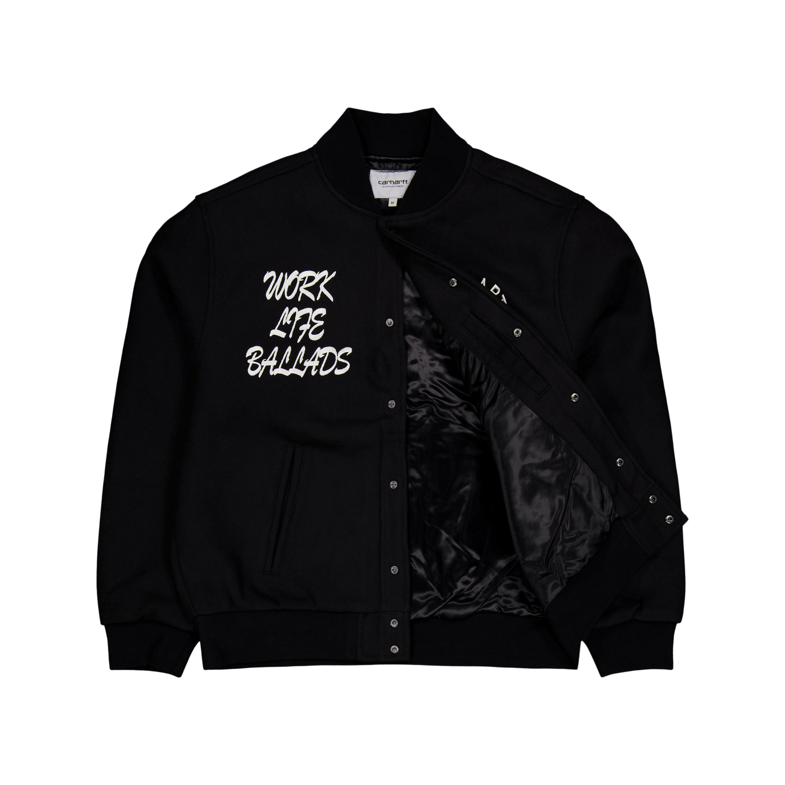 Work Varsity Bomber Black