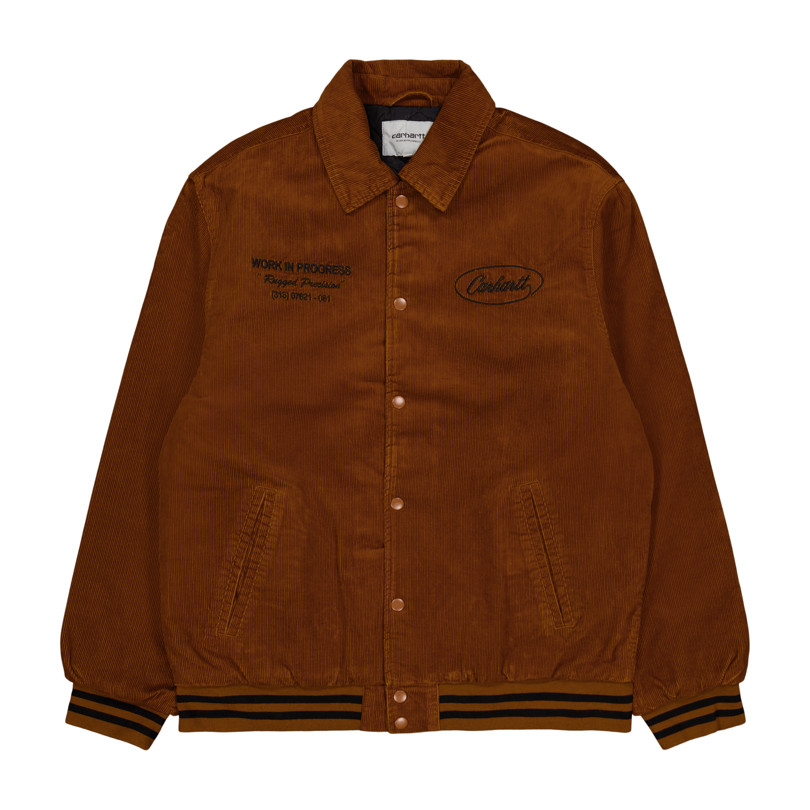 Rugged Letterman Jacket Deep H Brown / Black