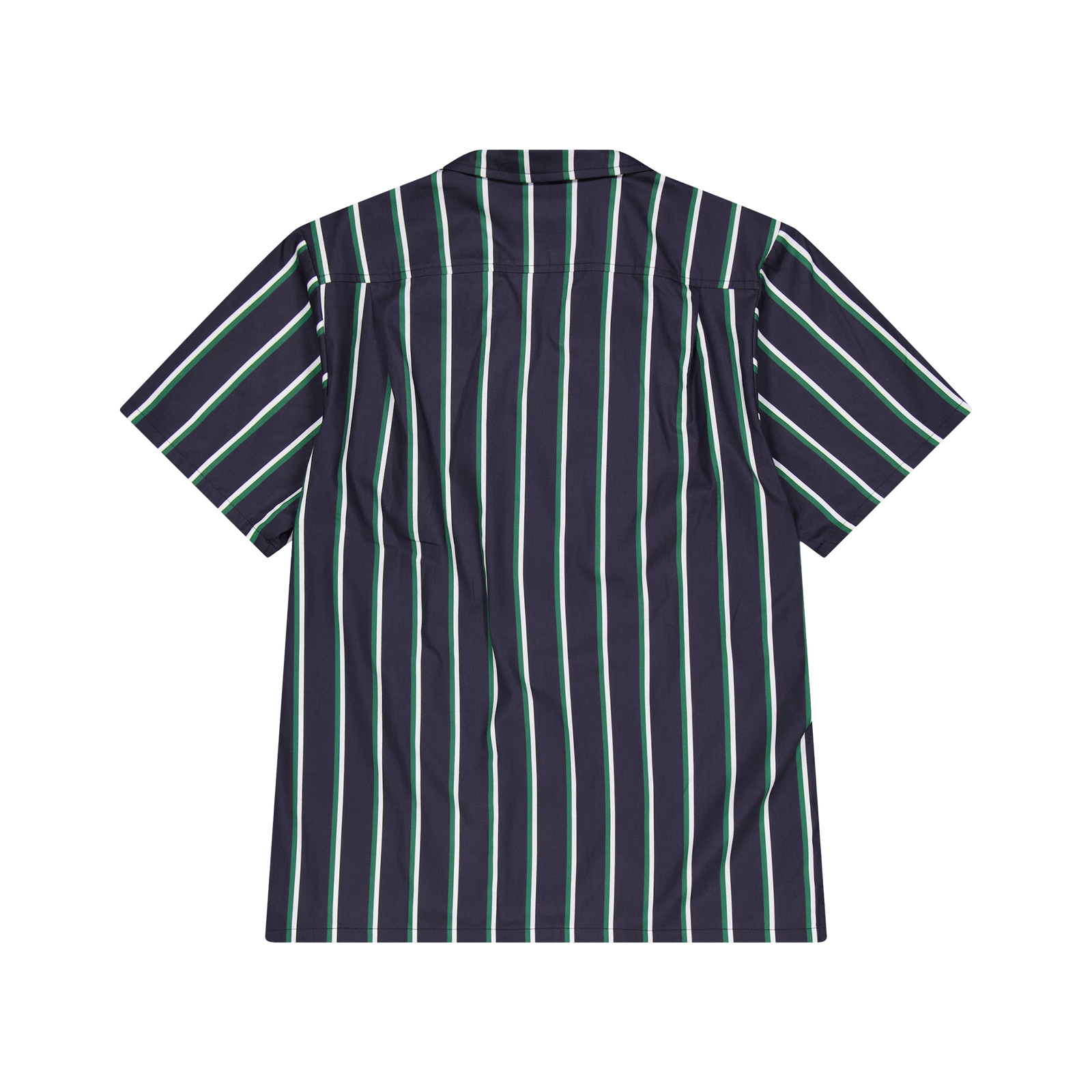 Fine Stripe Camp Shirt Green & White