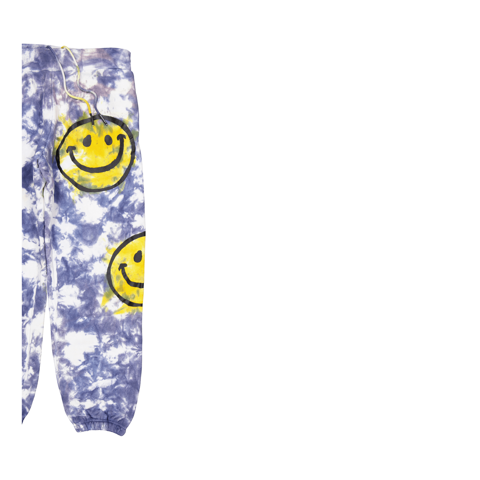 Smiley Sun Dye Sweatpant Yellow Blue Tie-dye