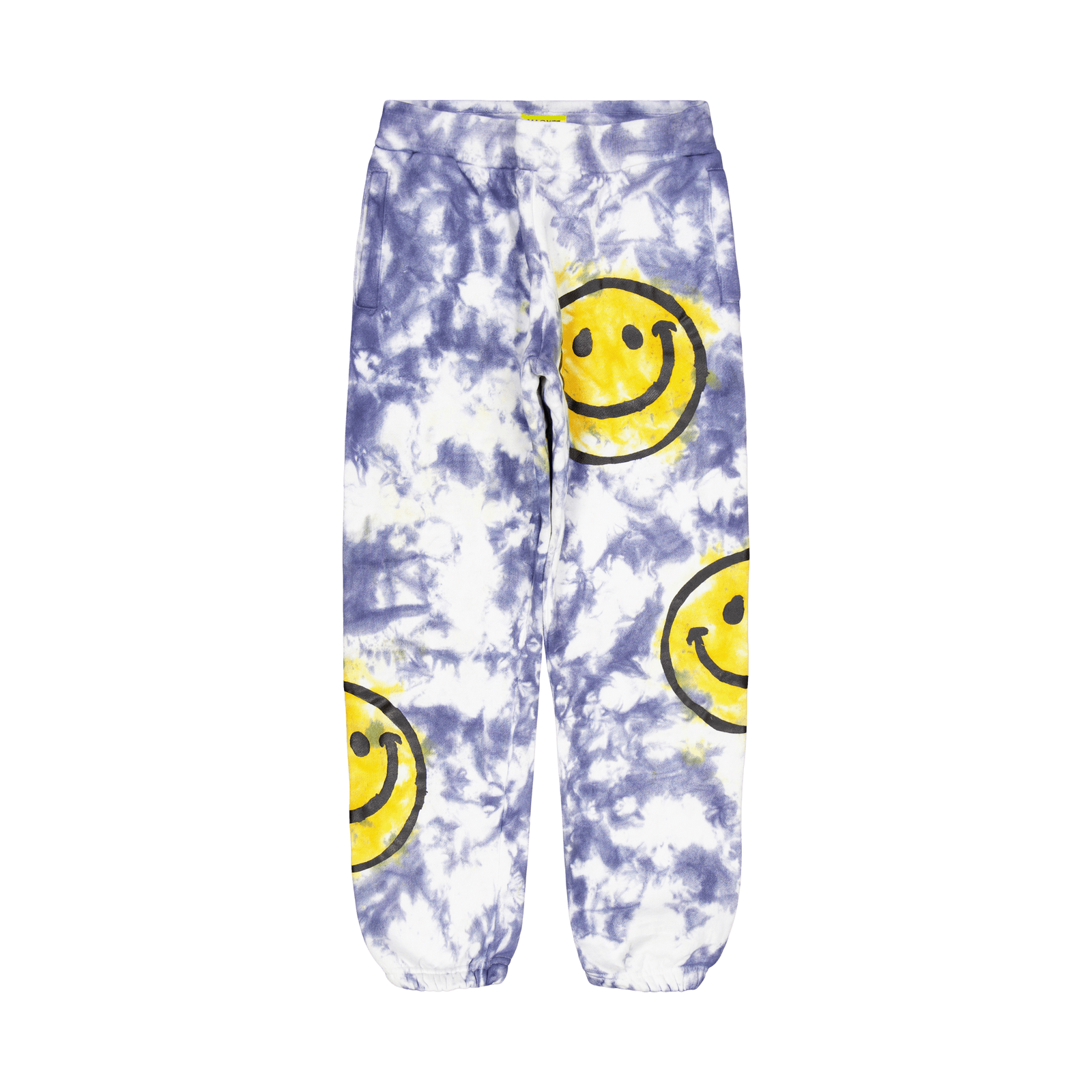 Smiley Sun Dye Sweatpant Yellow Blue Tie-dye