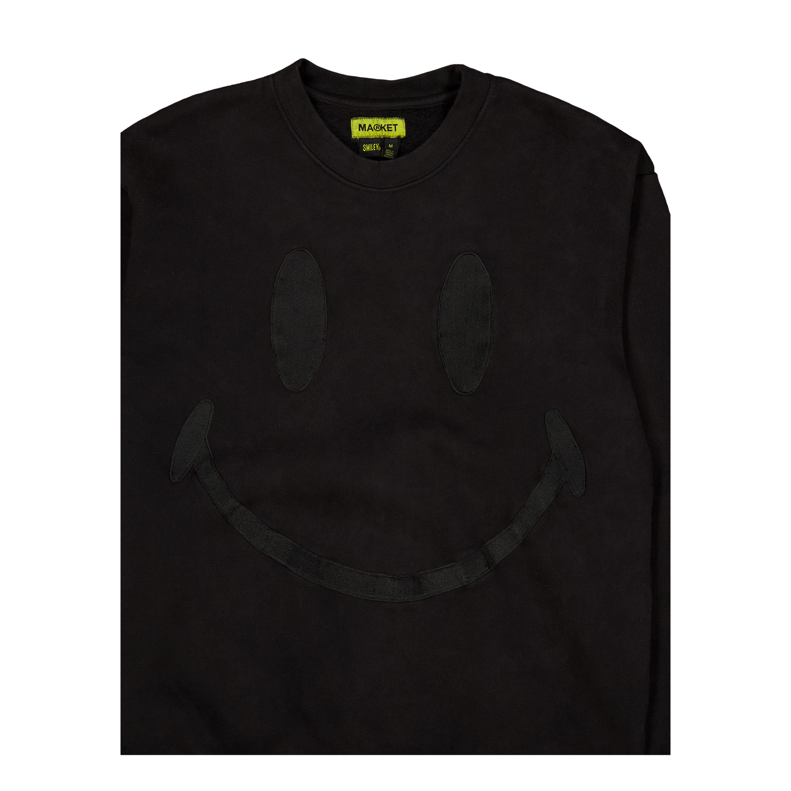 Smiley Oversized Crew Neck Swe Black